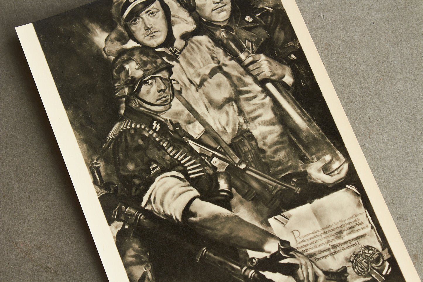 Waffen-SS Postcard. Rare. Original.