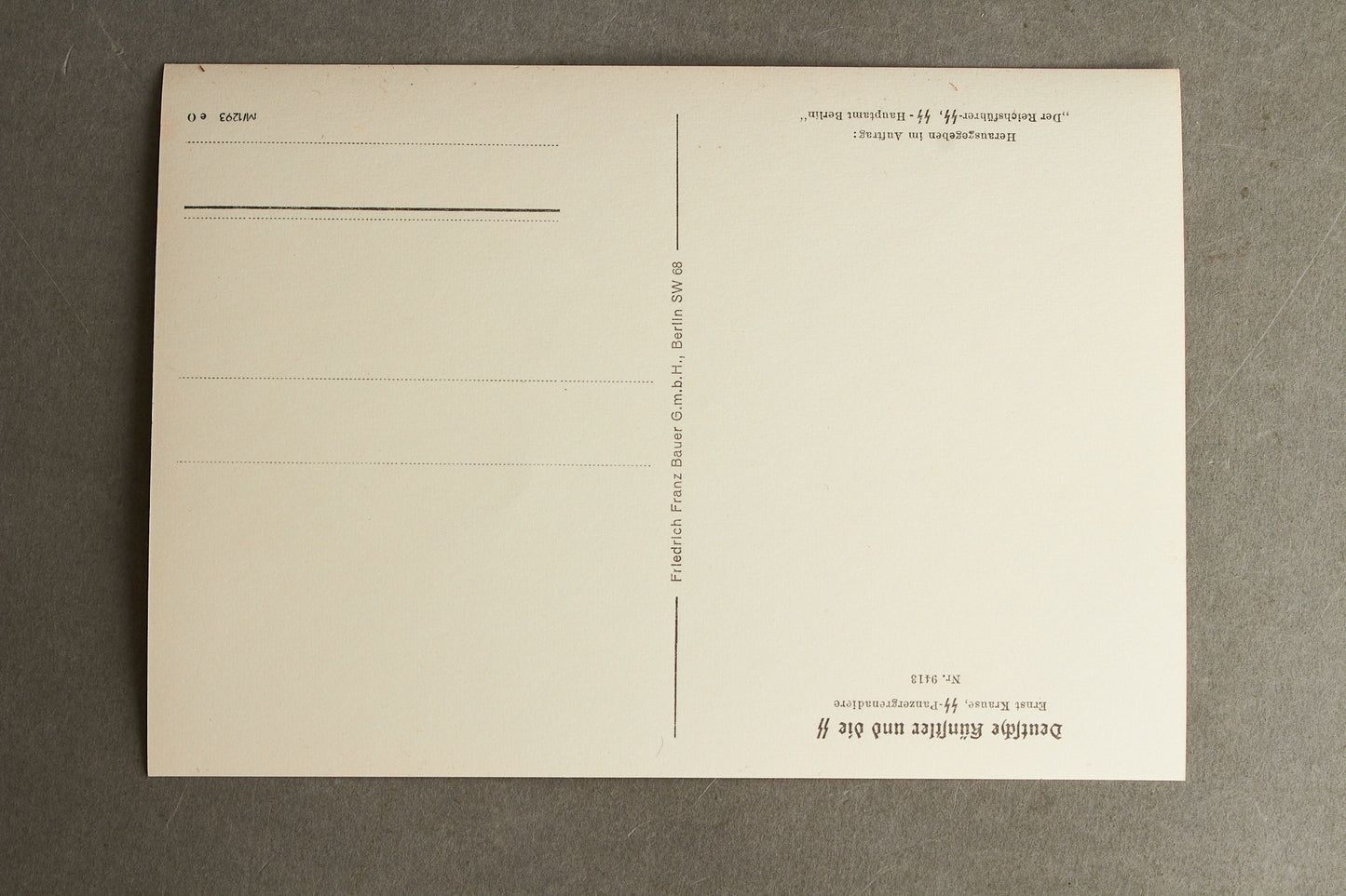 Waffen-SS Postcard. Rare. Original.