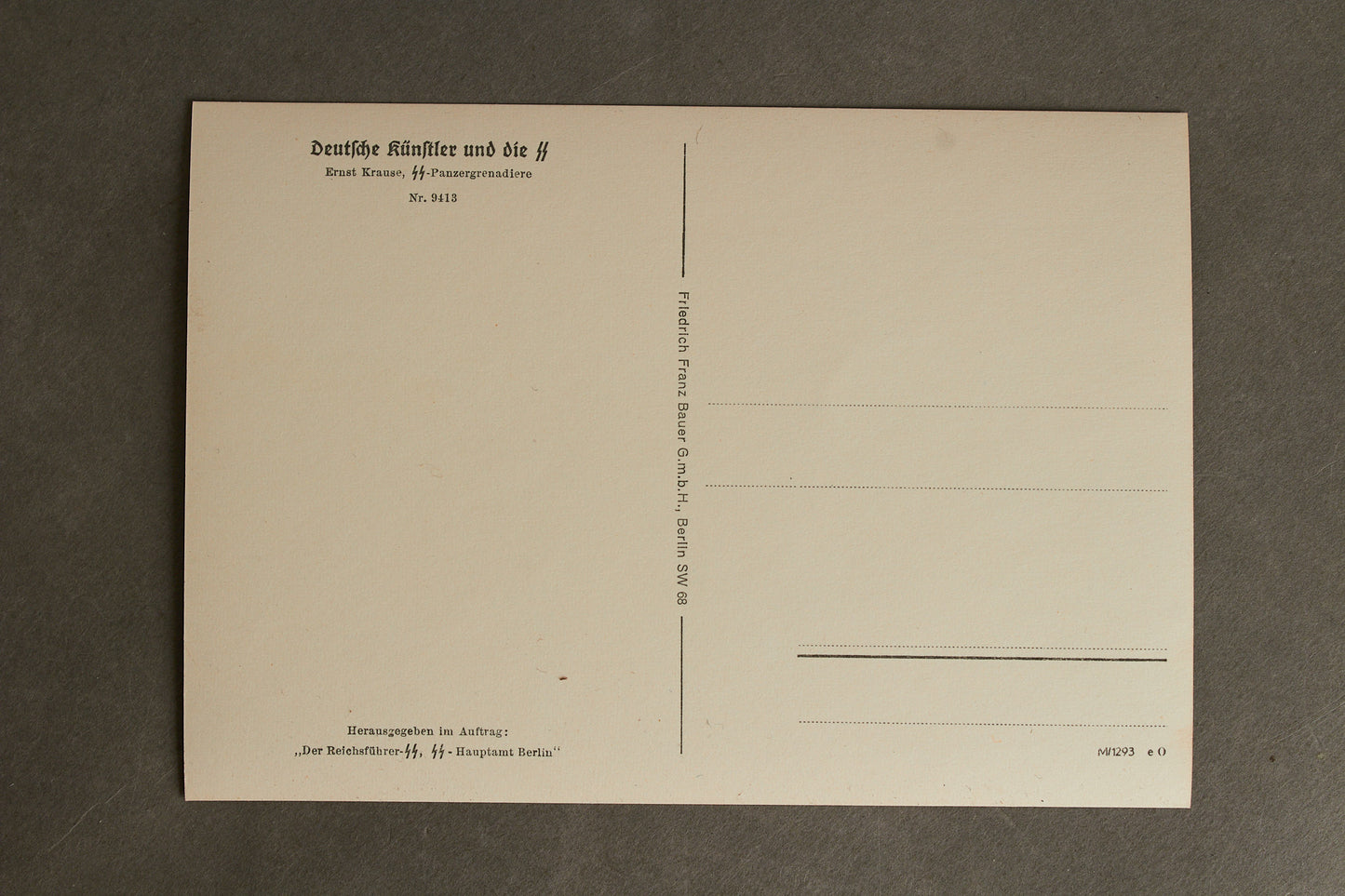 Waffen-SS Postcard. Rare. Original.