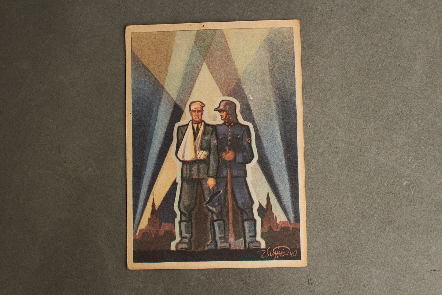 Waffen-SS / Polizei Postcard "Tag der Deutschen Polizei". Rare. Original.