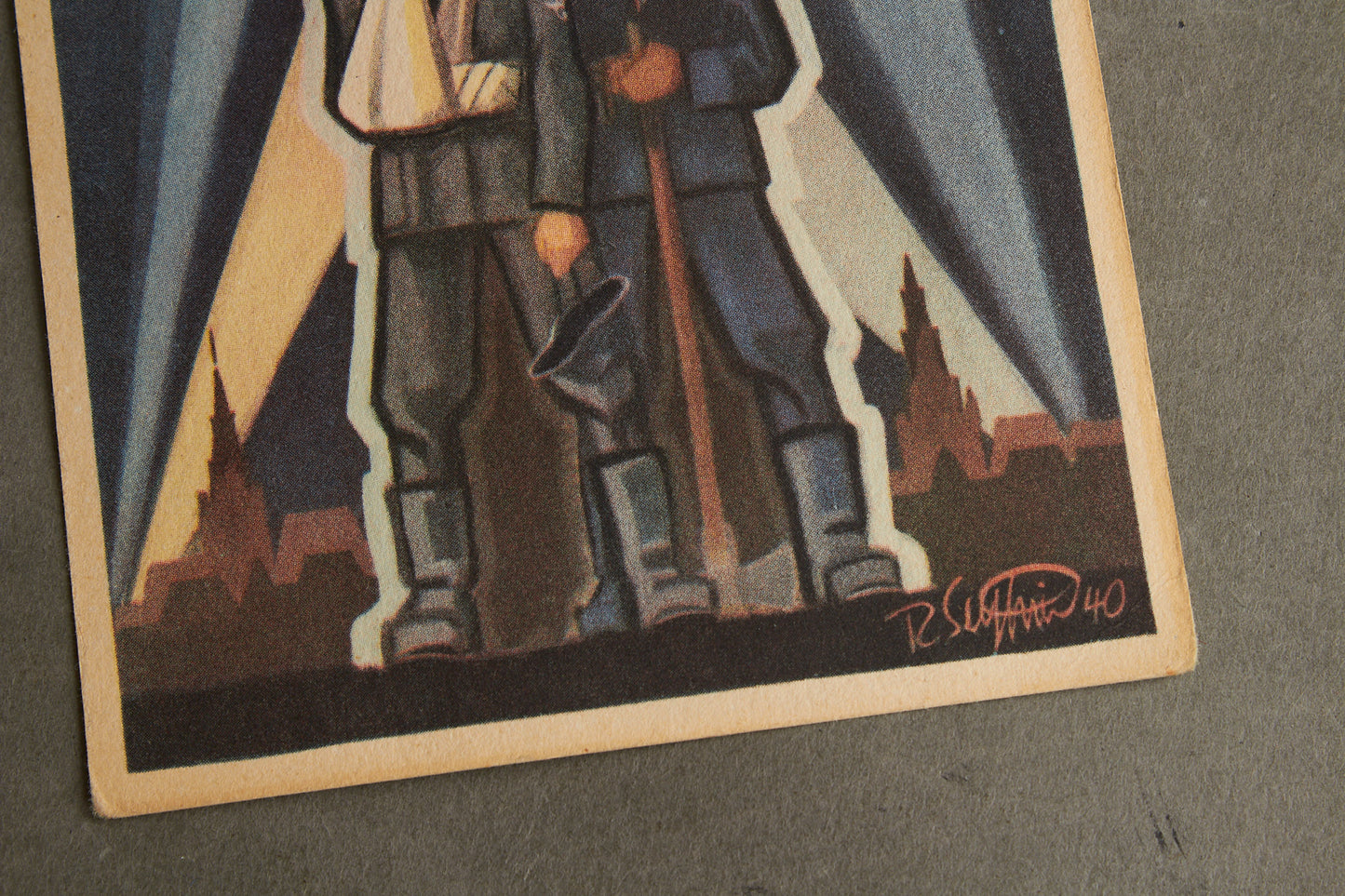 Waffen-SS / Polizei Postcard "Tag der Deutschen Polizei". Rare. Original.