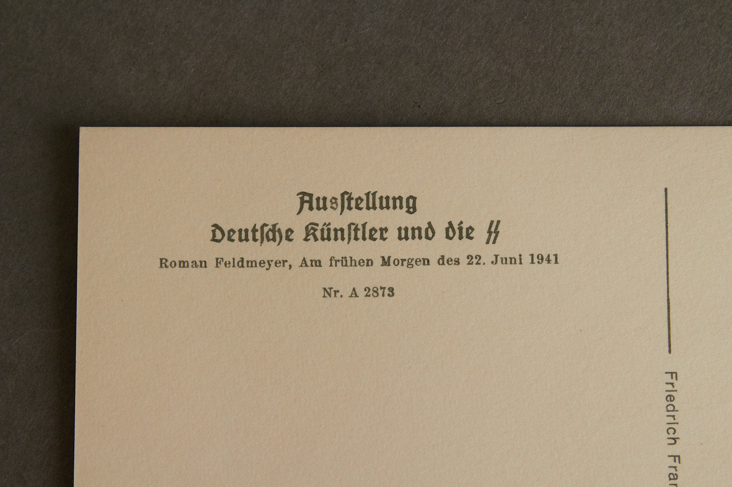 Waffen-SS Postcard. Rare. Original.