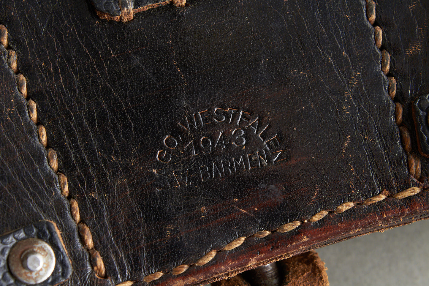 Black K98 Ammunition Pouch. Complete. Maker "LAGO WESTFALEN". Original.