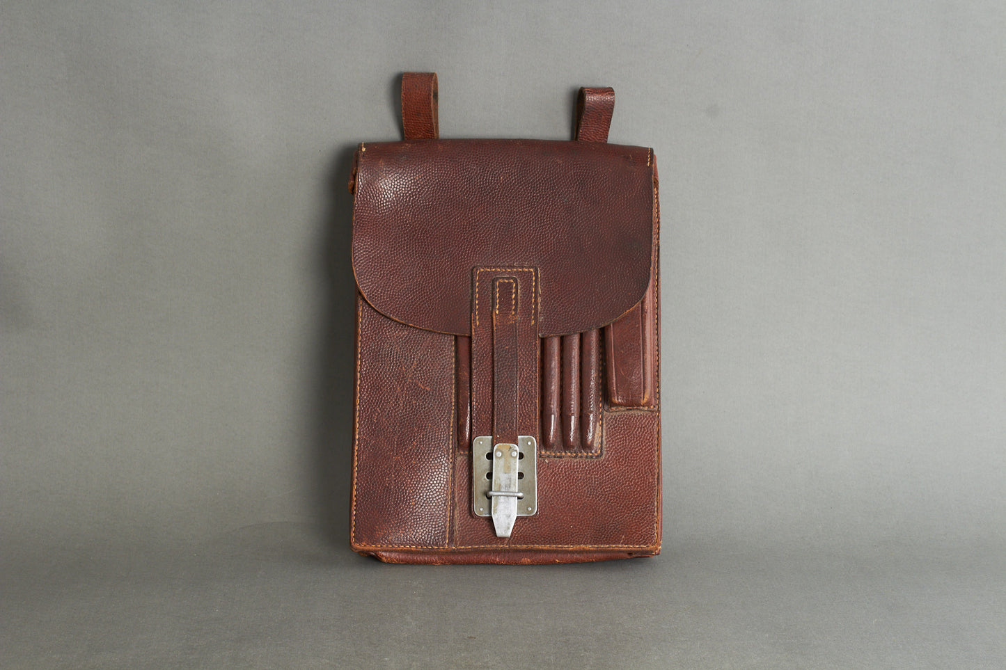 Early Heer/Luftwaffe ‘Kartentasche’ Map Case in brown leather 1937. Original.