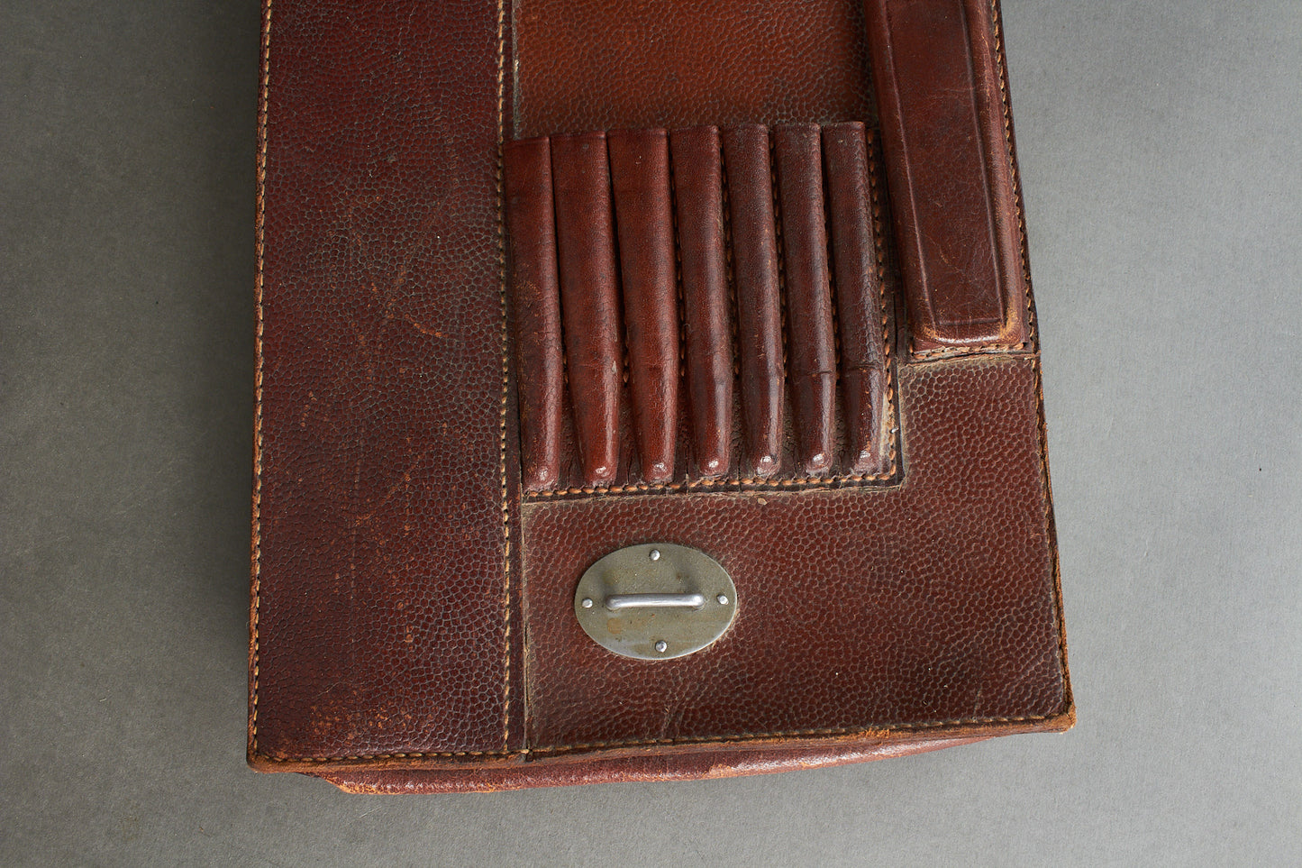 Early Heer/Luftwaffe ‘Kartentasche’ Map Case in brown leather 1937. Original.