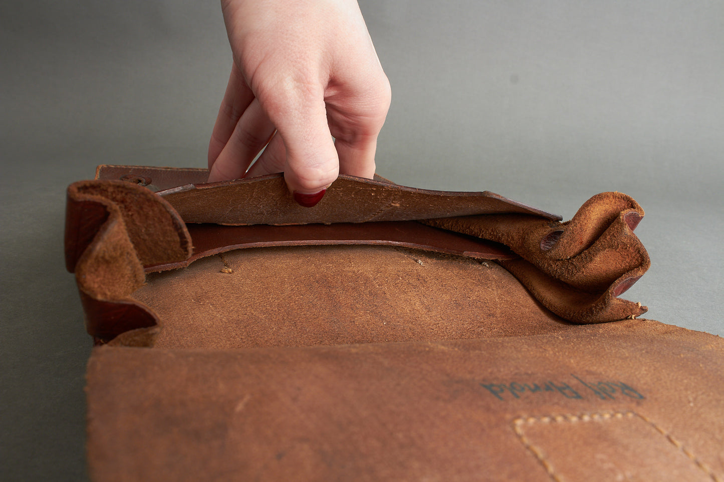 Early Heer/Luftwaffe ‘Kartentasche’ Map Case in brown leather 1937. Original.