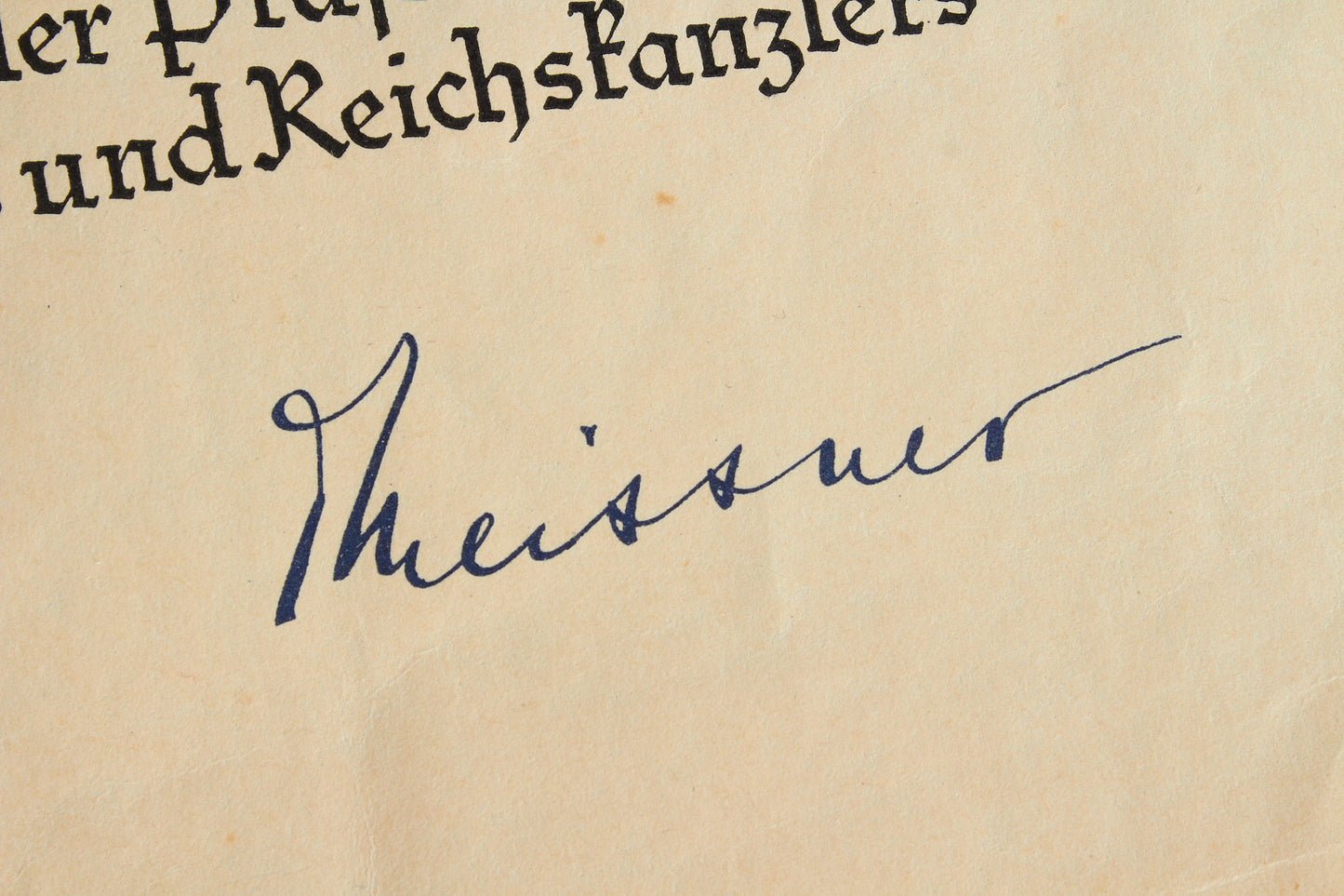 "Treudienst-Ehrenzeichen" 25 Year Service Urkunde Grouping. Original.