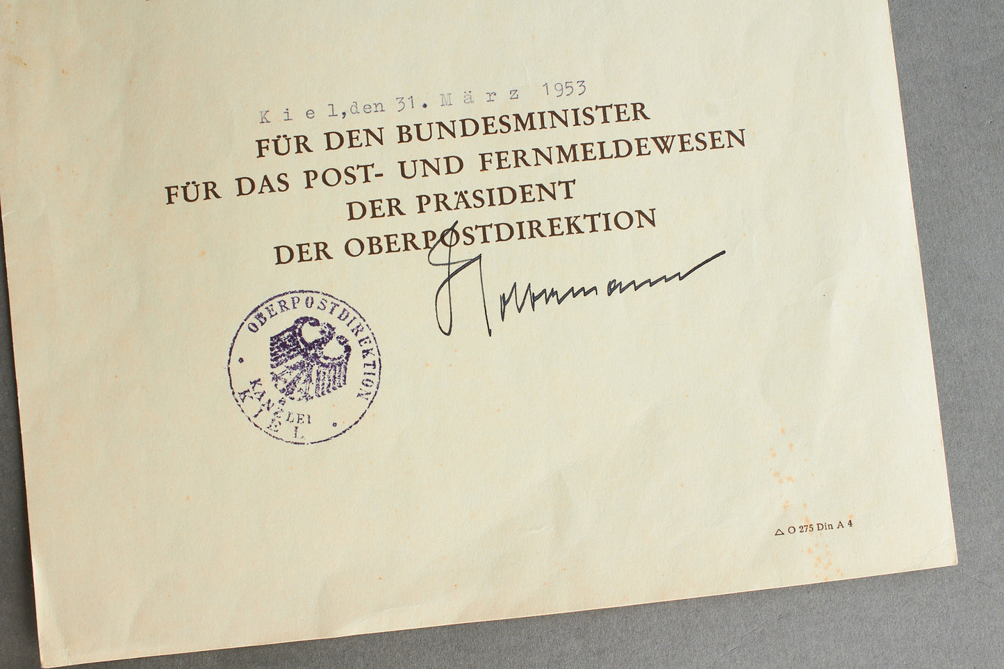 "Treudienst-Ehrenzeichen" 25 Year Service Urkunde Grouping. Original.