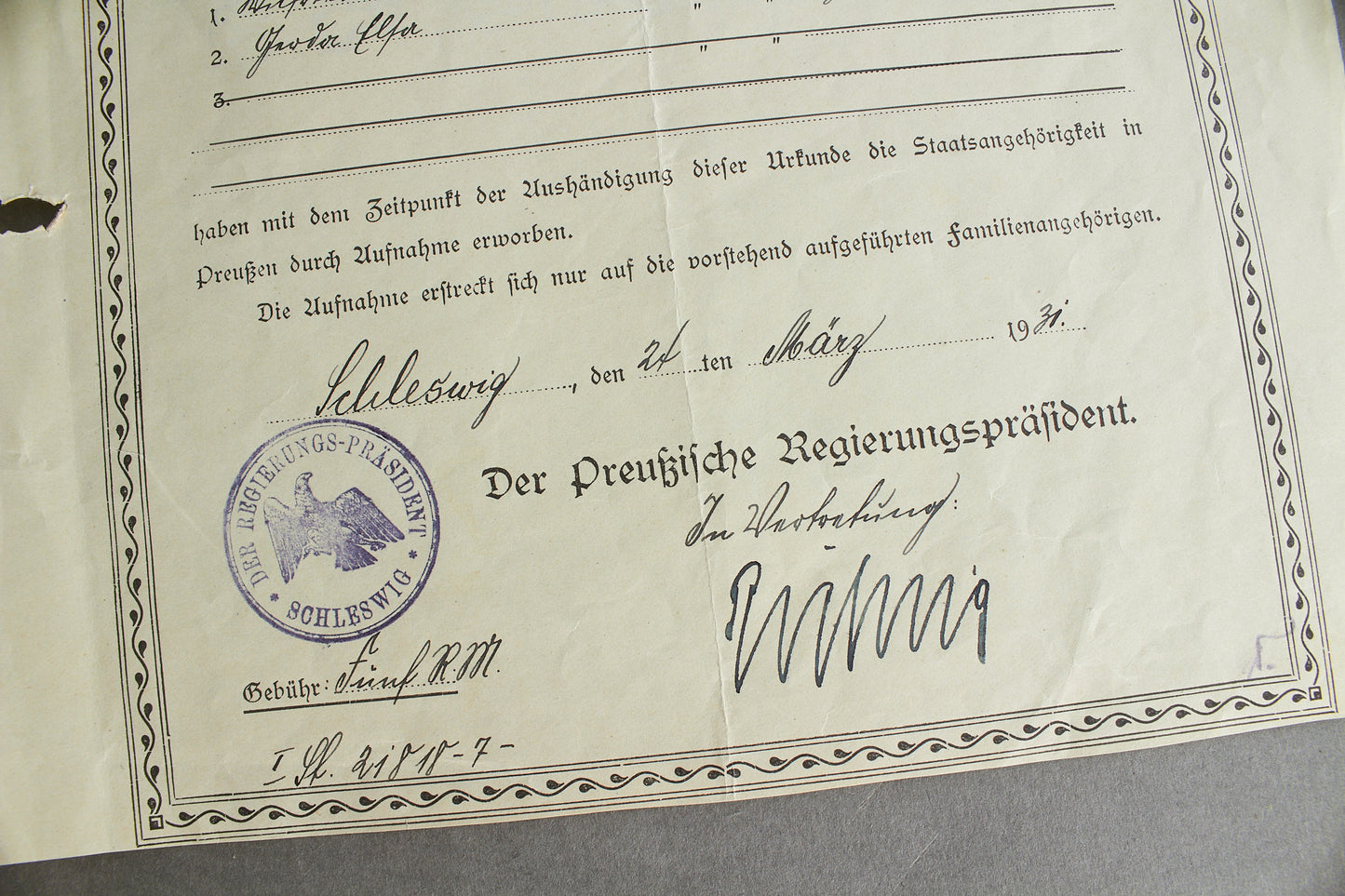 Kriegsmarine Urkunde Grouping. Original.