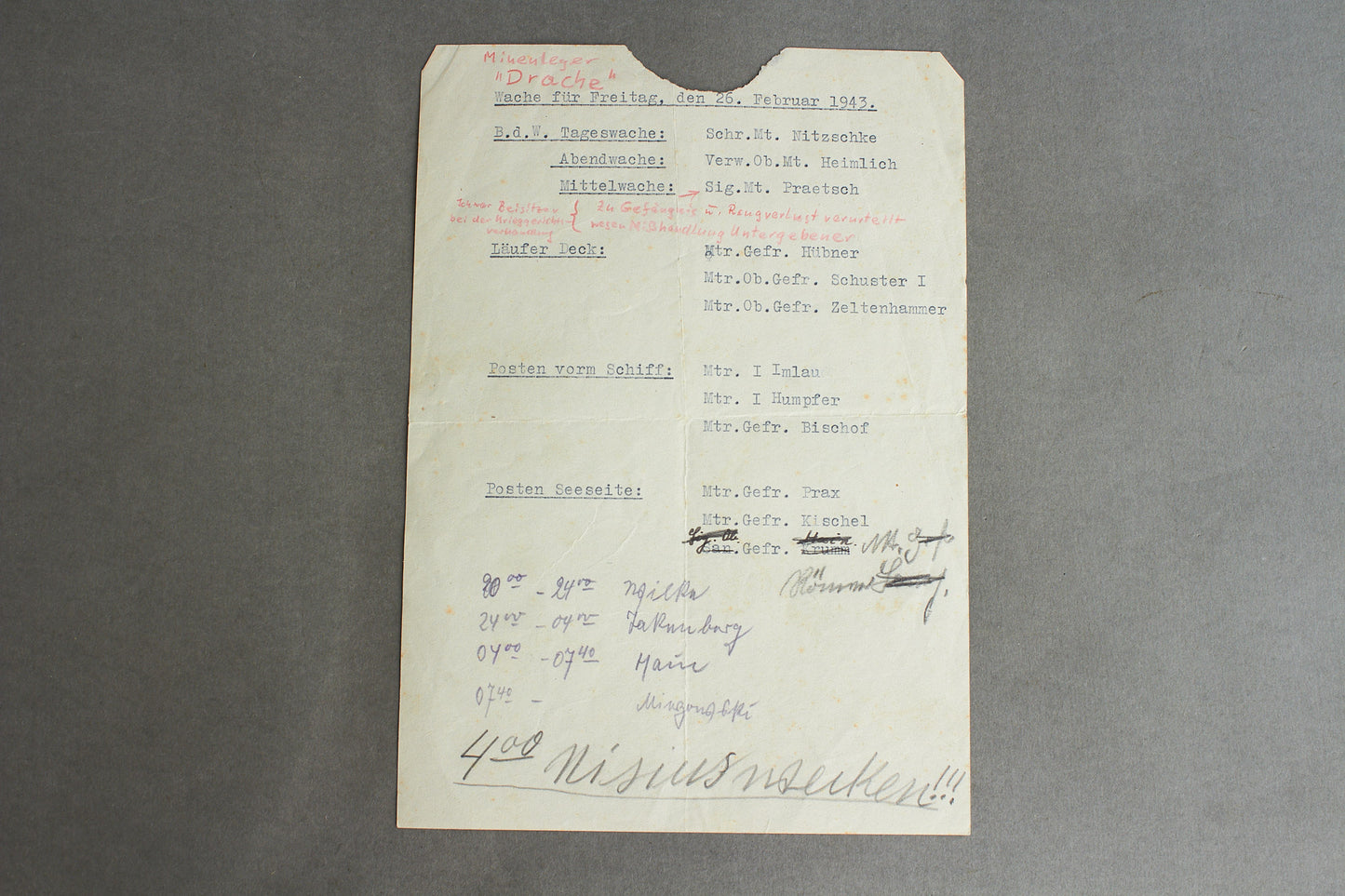 Kriegsmarine Urkunde Grouping. Original.