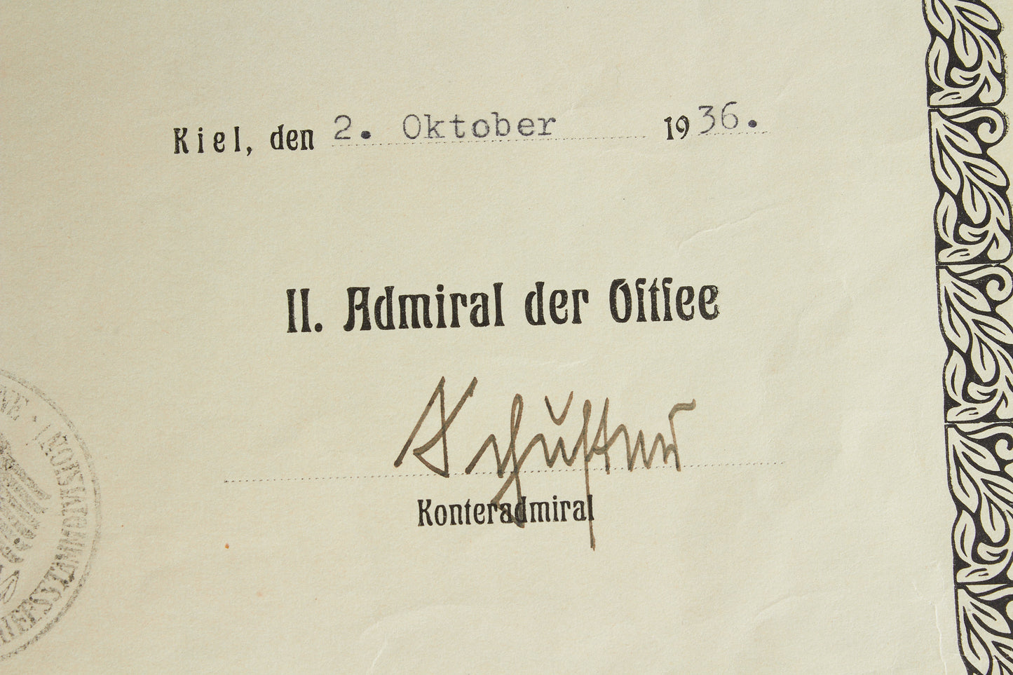Kriegsmarine "Panzerschiff 'Admiral Scheer'" Grouping. Original.