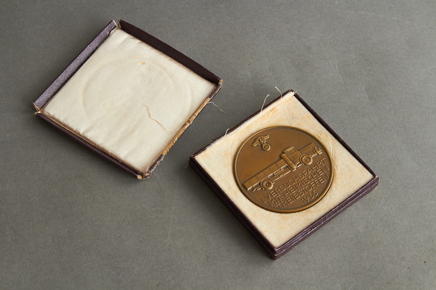 Large & Early 1935 NSKK "Teilnehmerplakette". In box. Original.