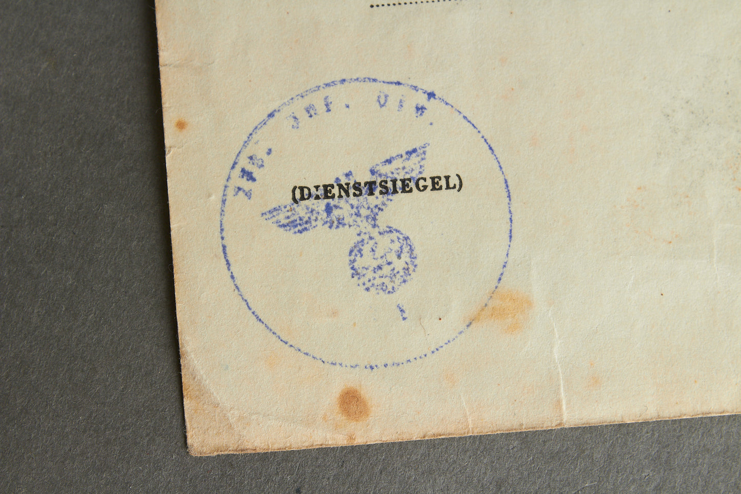 Awarded on Hitlers birthday 20th of april 1945. "Kriegsverdienstkreuz 2. Klasse" w. Swords Urkunde. Original.