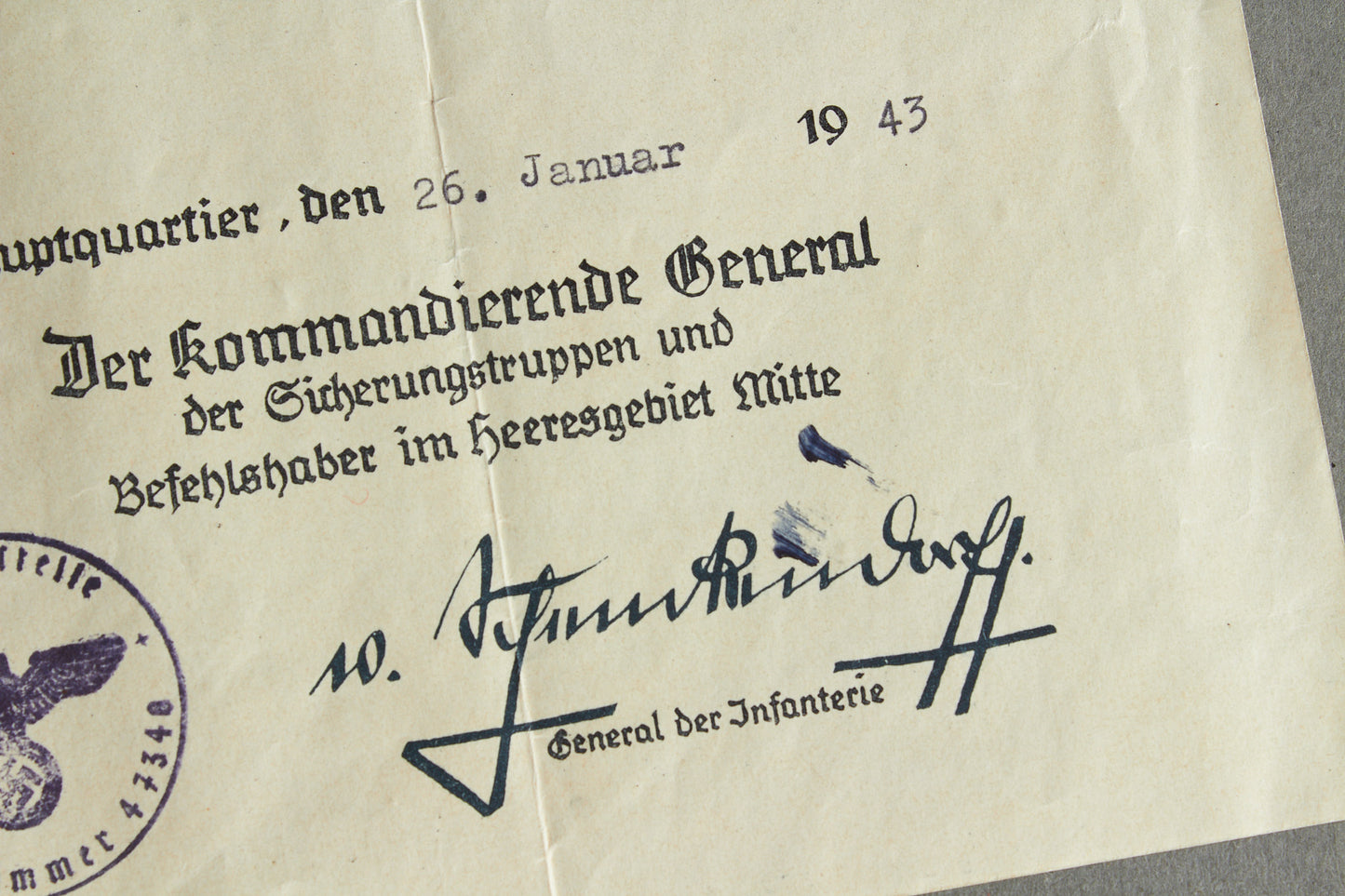 Max Heinrich Moritz Albert von Schenckendorff signed grouping. Original.