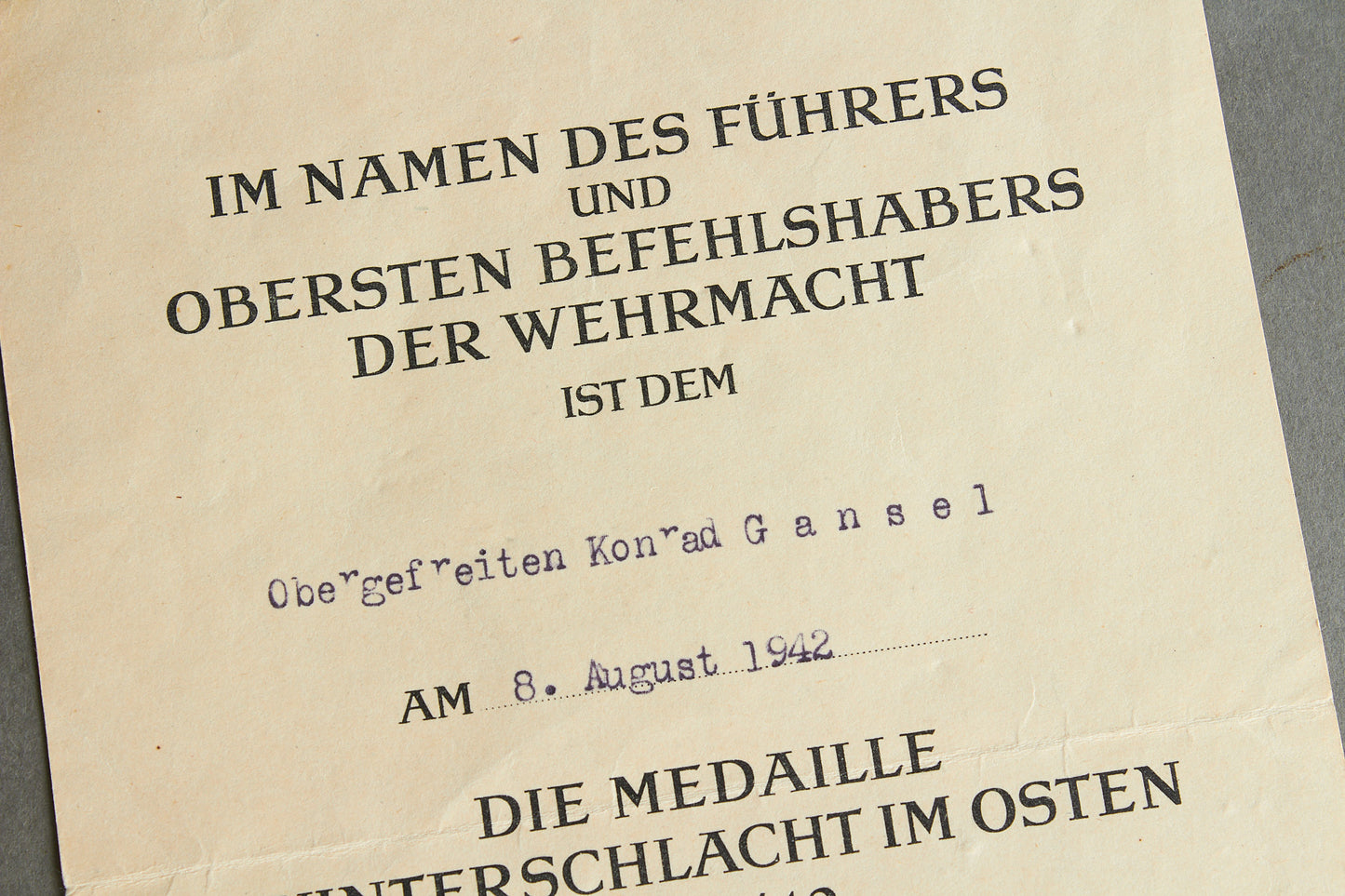 Max Heinrich Moritz Albert von Schenckendorff signed grouping. Original.