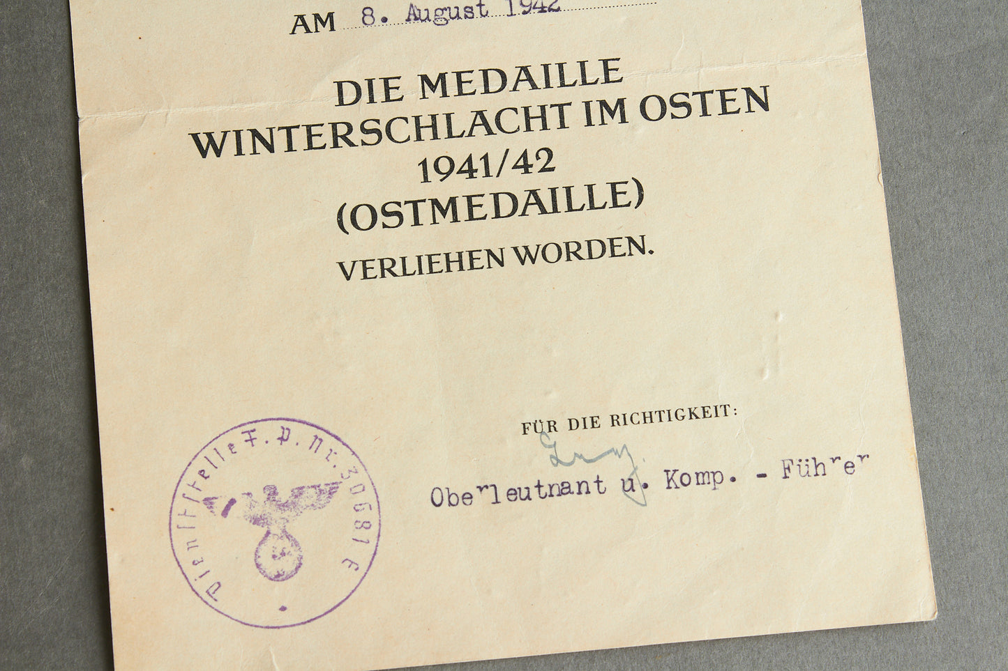 Max Heinrich Moritz Albert von Schenckendorff signed grouping. Original.