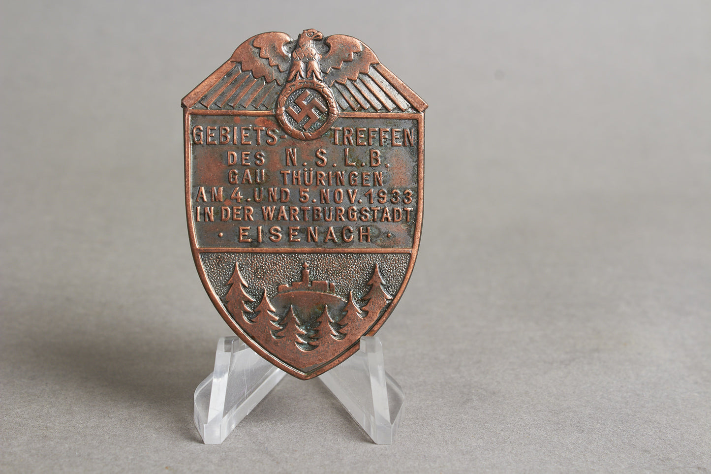 Early N.S.L.B. Tinnie, 1933. Rare. Original.