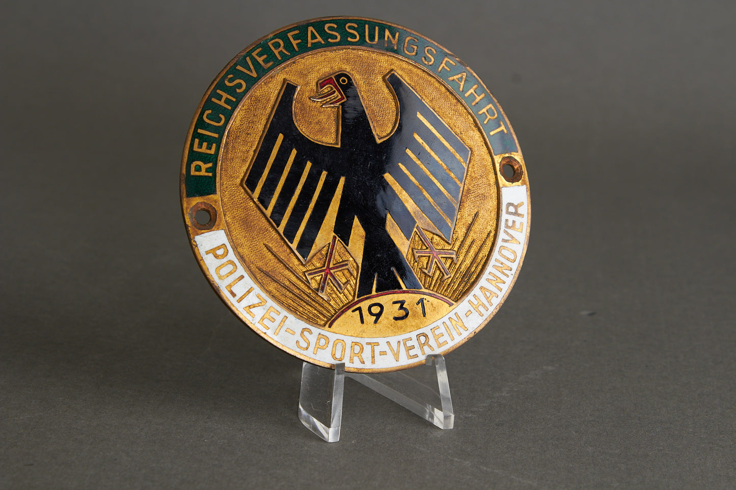 Polizei "Plakette" from 1931. Original.