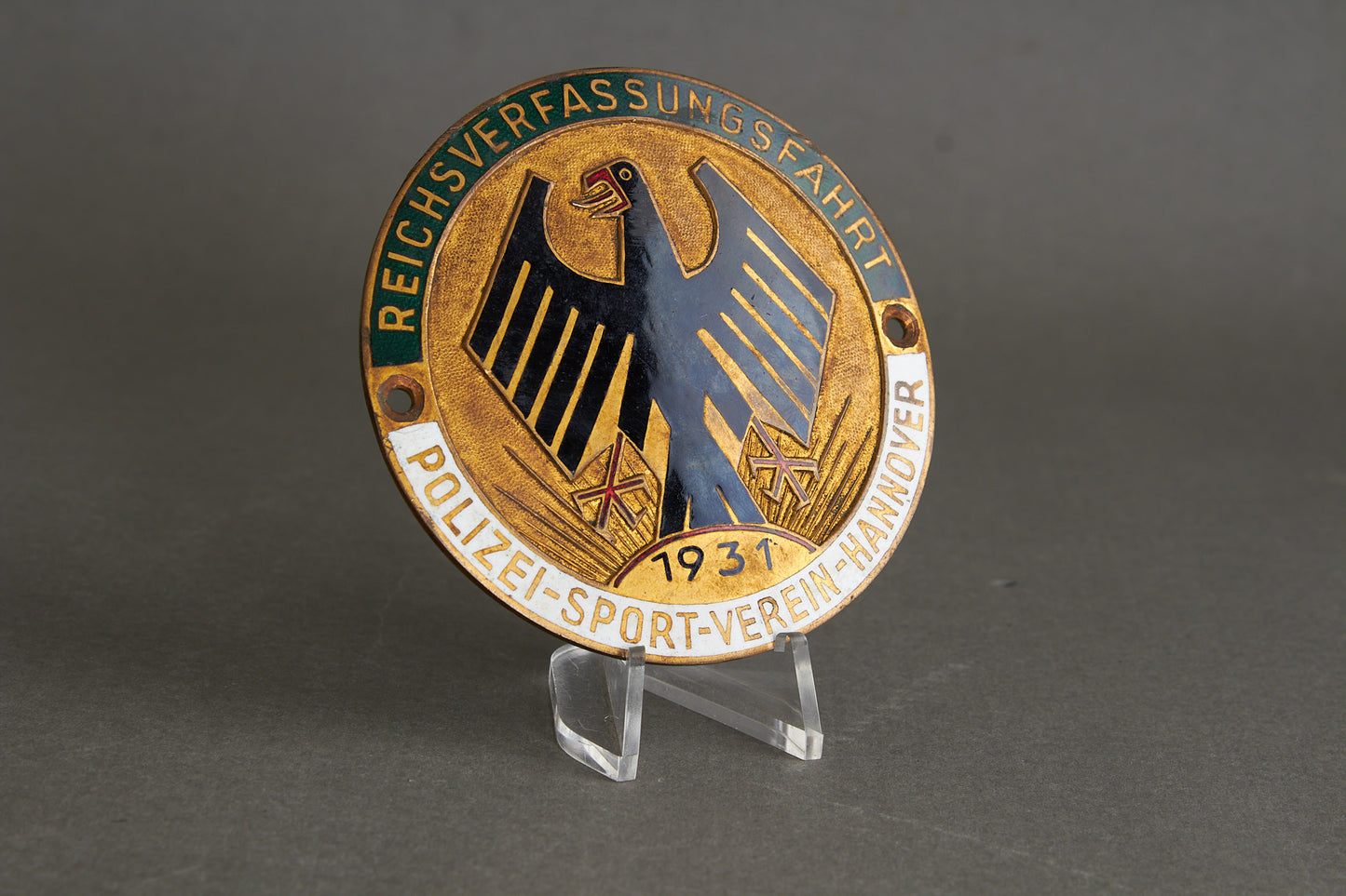 Polizei "Plakette" from 1931. Original.
