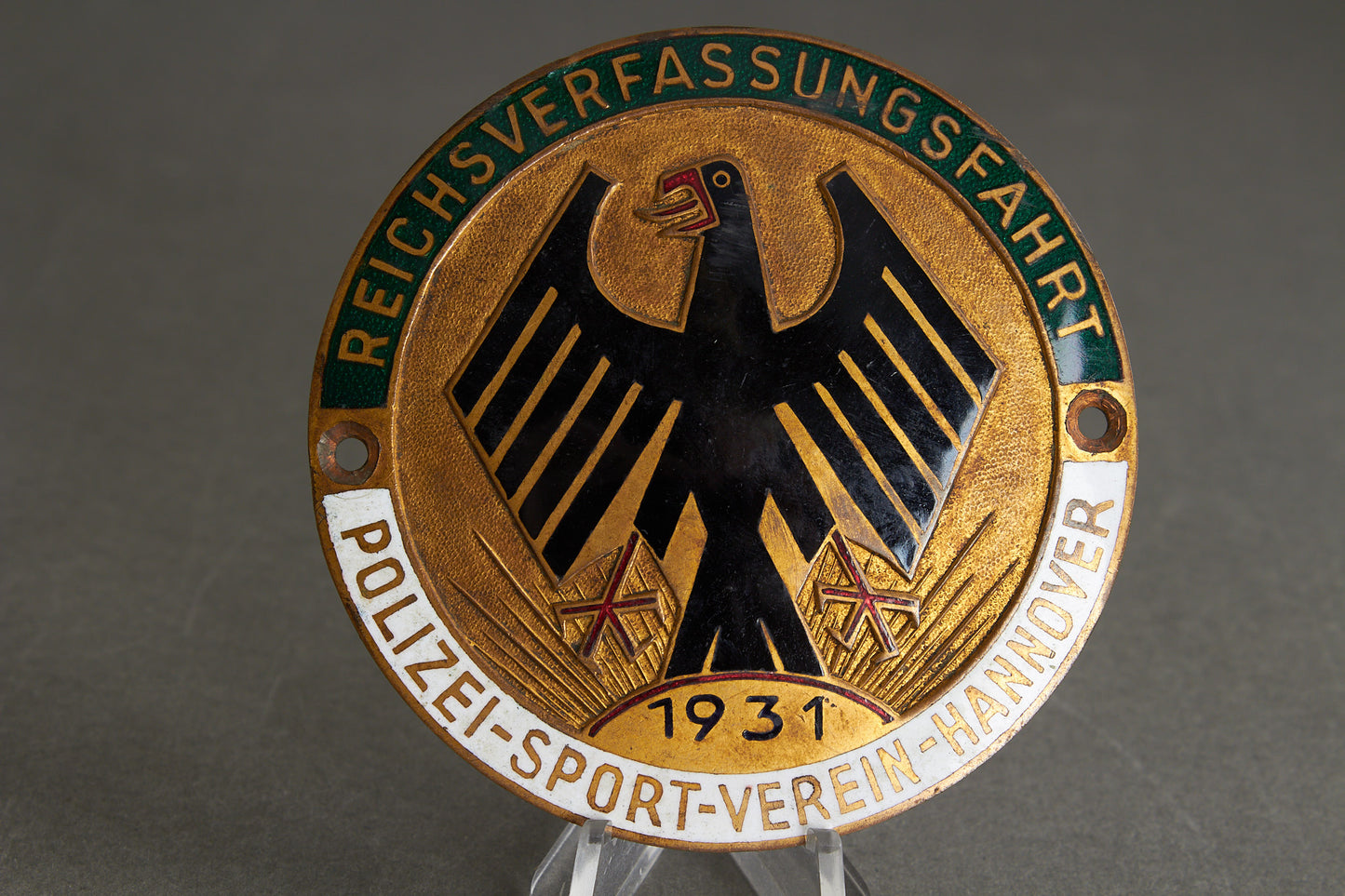 Polizei "Plakette" from 1931. Original.