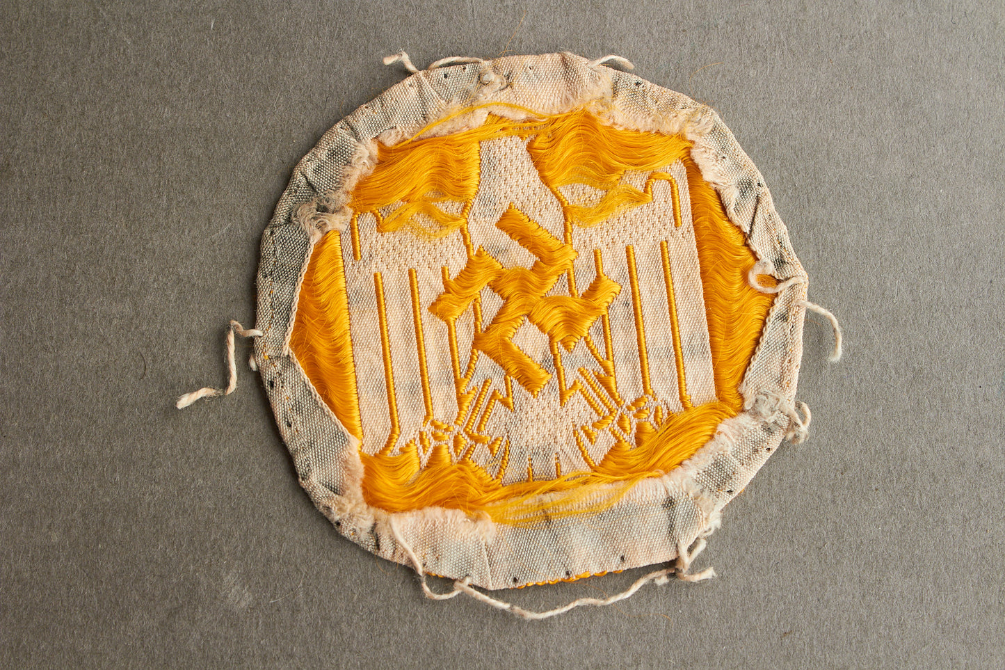 DRL Cloth "Leistungsabzeichen" in White. Tunic removed. Original.