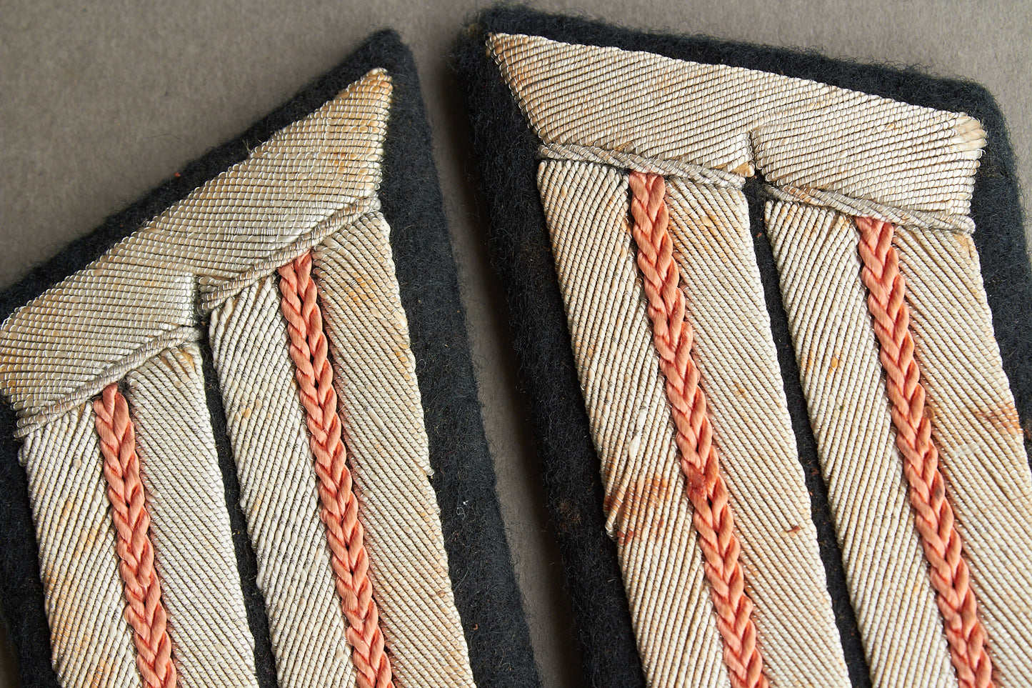 Wehrmacht Panzer Officer Collar tabs. Matching. Original.