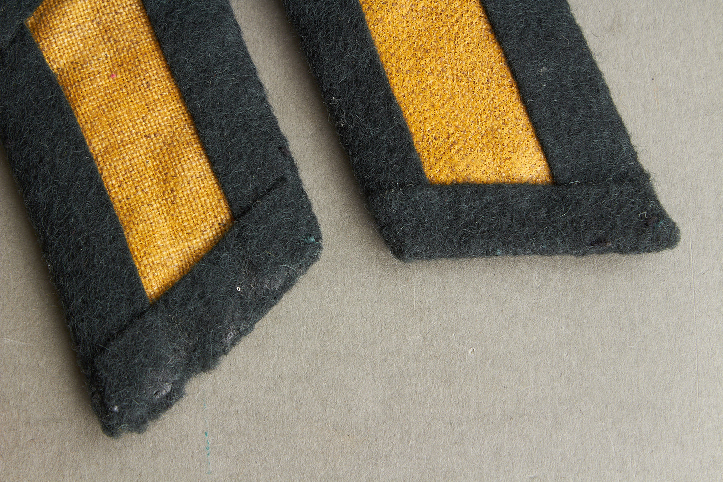 Wehrmacht Officer Collar Tabs. Matching. Tunic removed. Original.