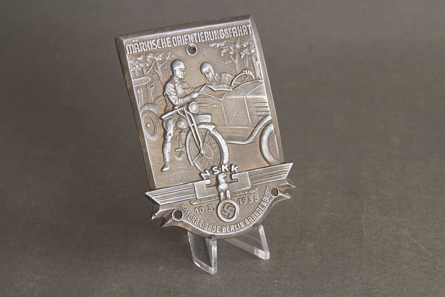 Early NSKK "Plakette" from 1935. Rare. Original.