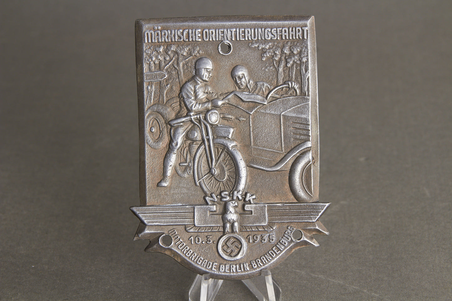 Early NSKK "Plakette" from 1935. Rare. Original.