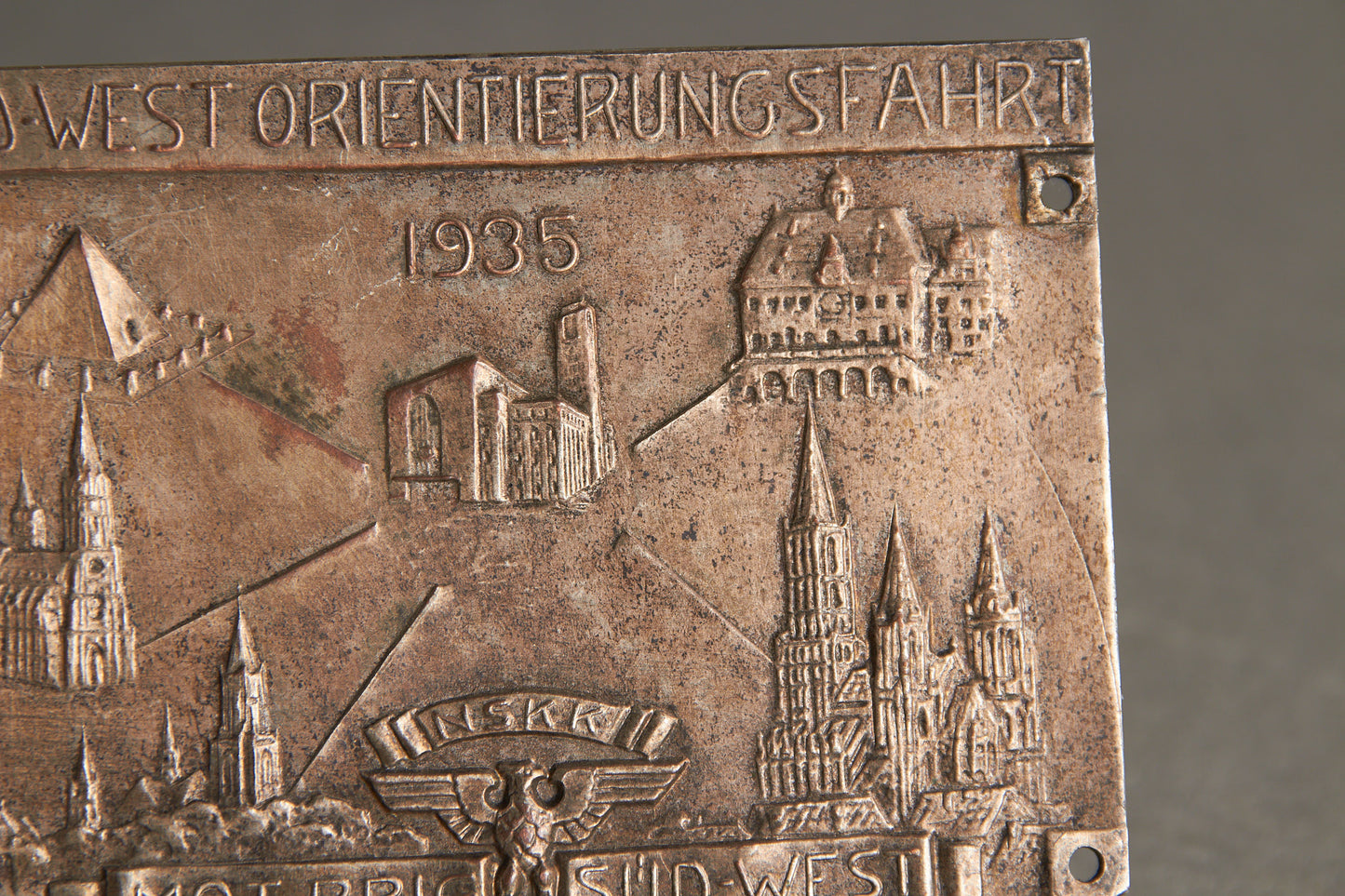 Early NSKK "Plakette" from 1935. Original.