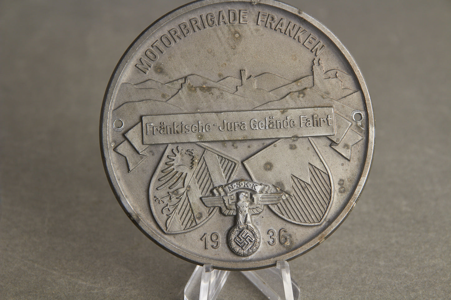 Early NSKK "Plakette" from 1936. Original.