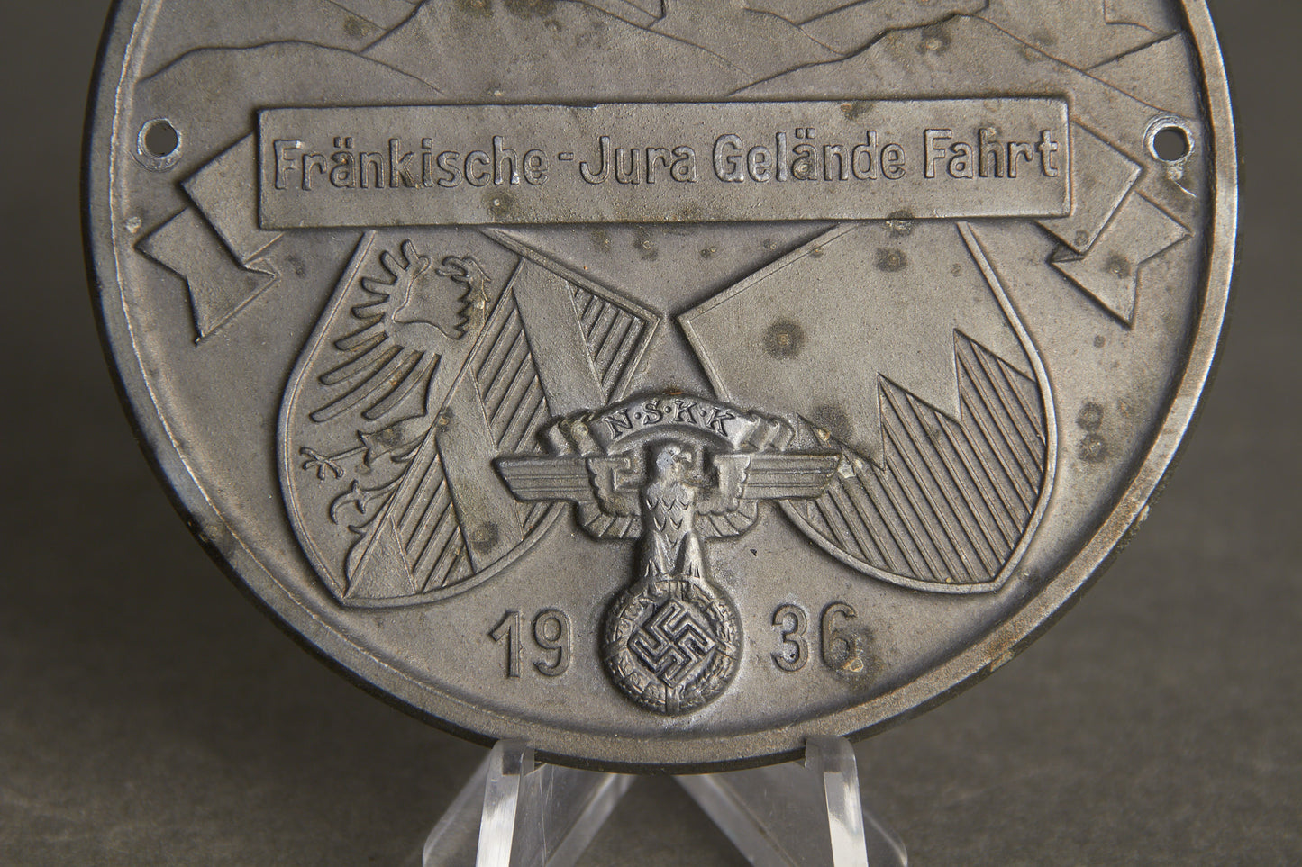 Early NSKK "Plakette" from 1936. Original.