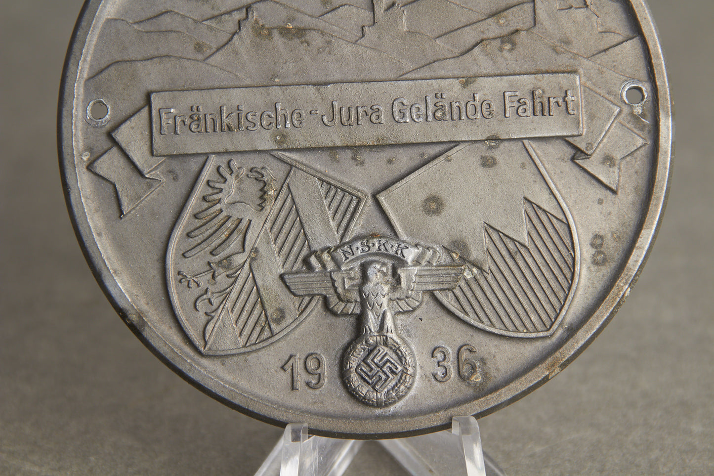 Early NSKK "Plakette" from 1936. Original.