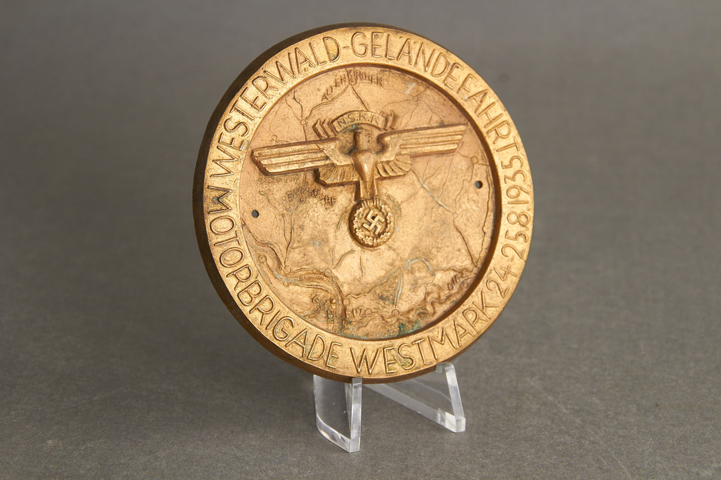 Early NSKK "Plakette" from 1935. Original.