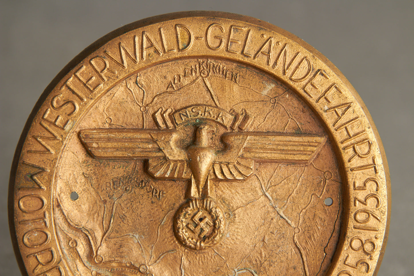 Early NSKK "Plakette" from 1935. Original.