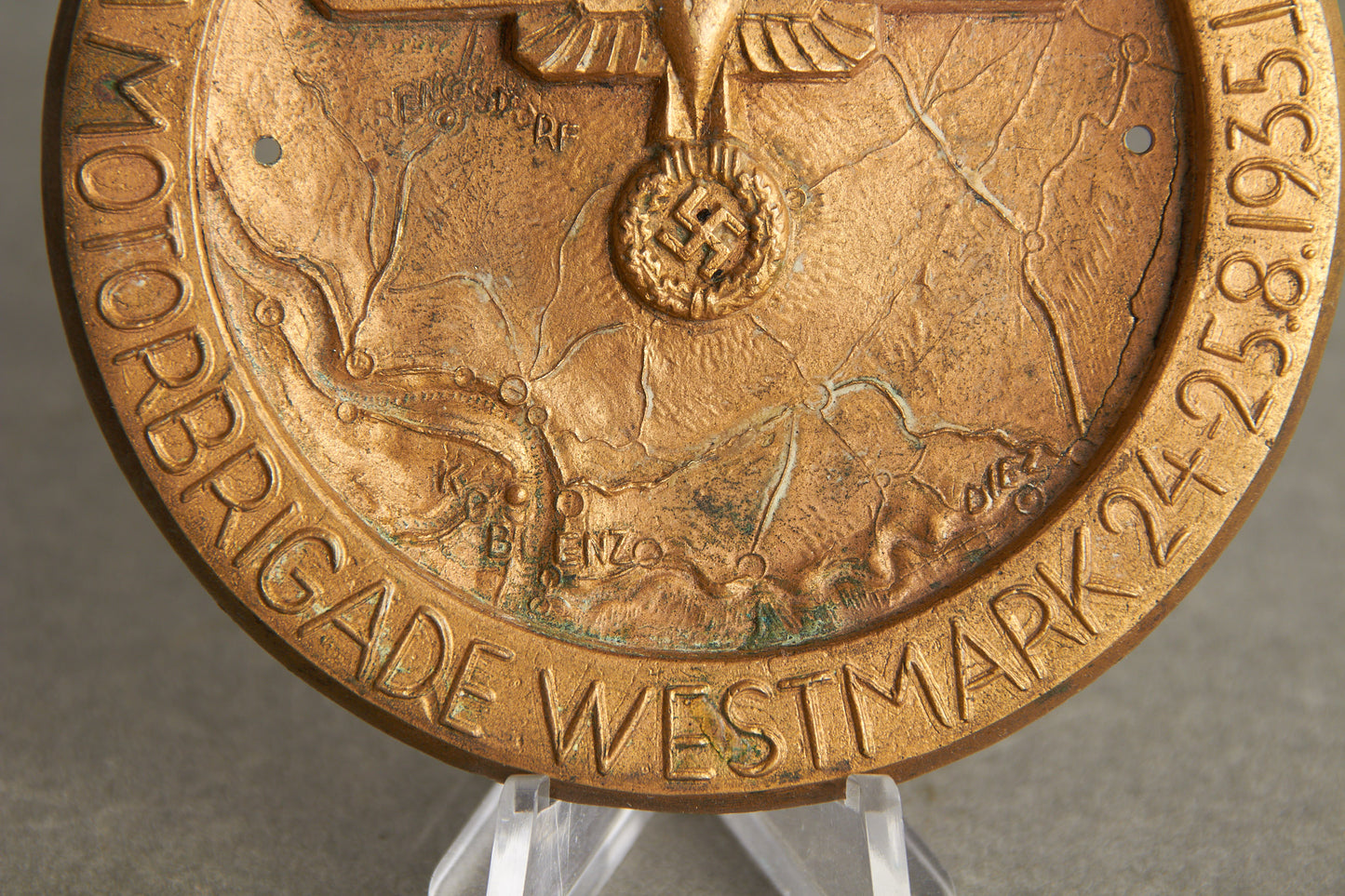 Early NSKK "Plakette" from 1935. Original.