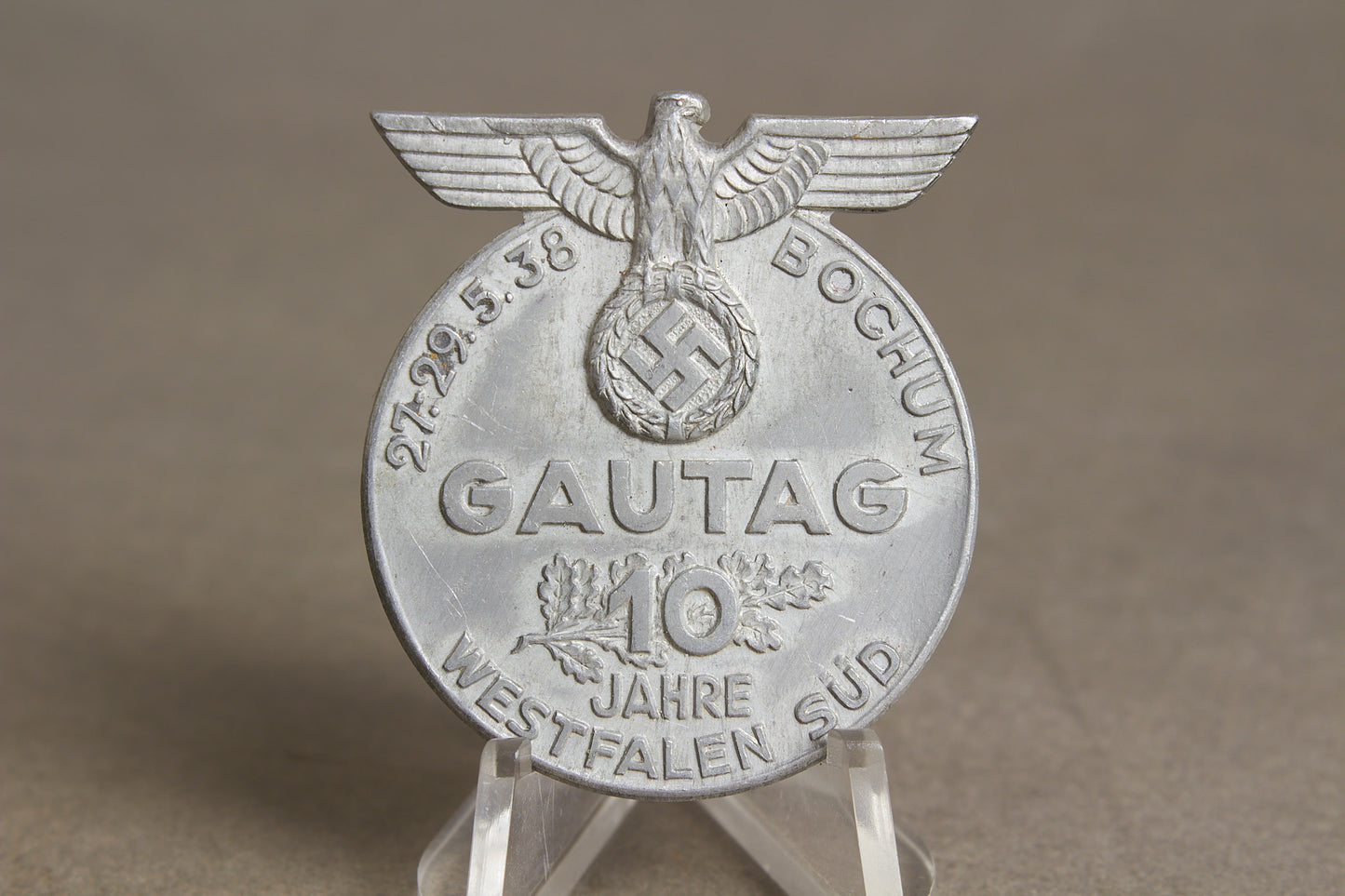 NSDAP "Gautag" Tinnie from 1938. Original.