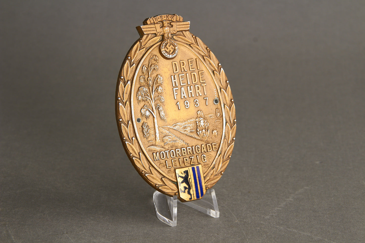Early NSKK "Plakette" from 1937. Rare. Original.