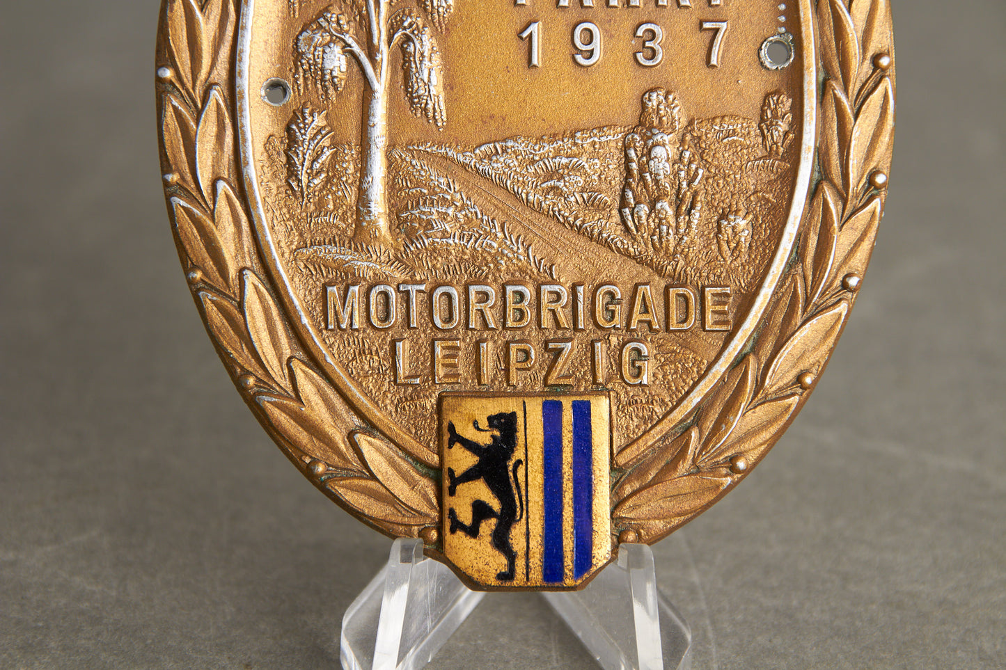Early NSKK "Plakette" from 1937. Rare. Original.
