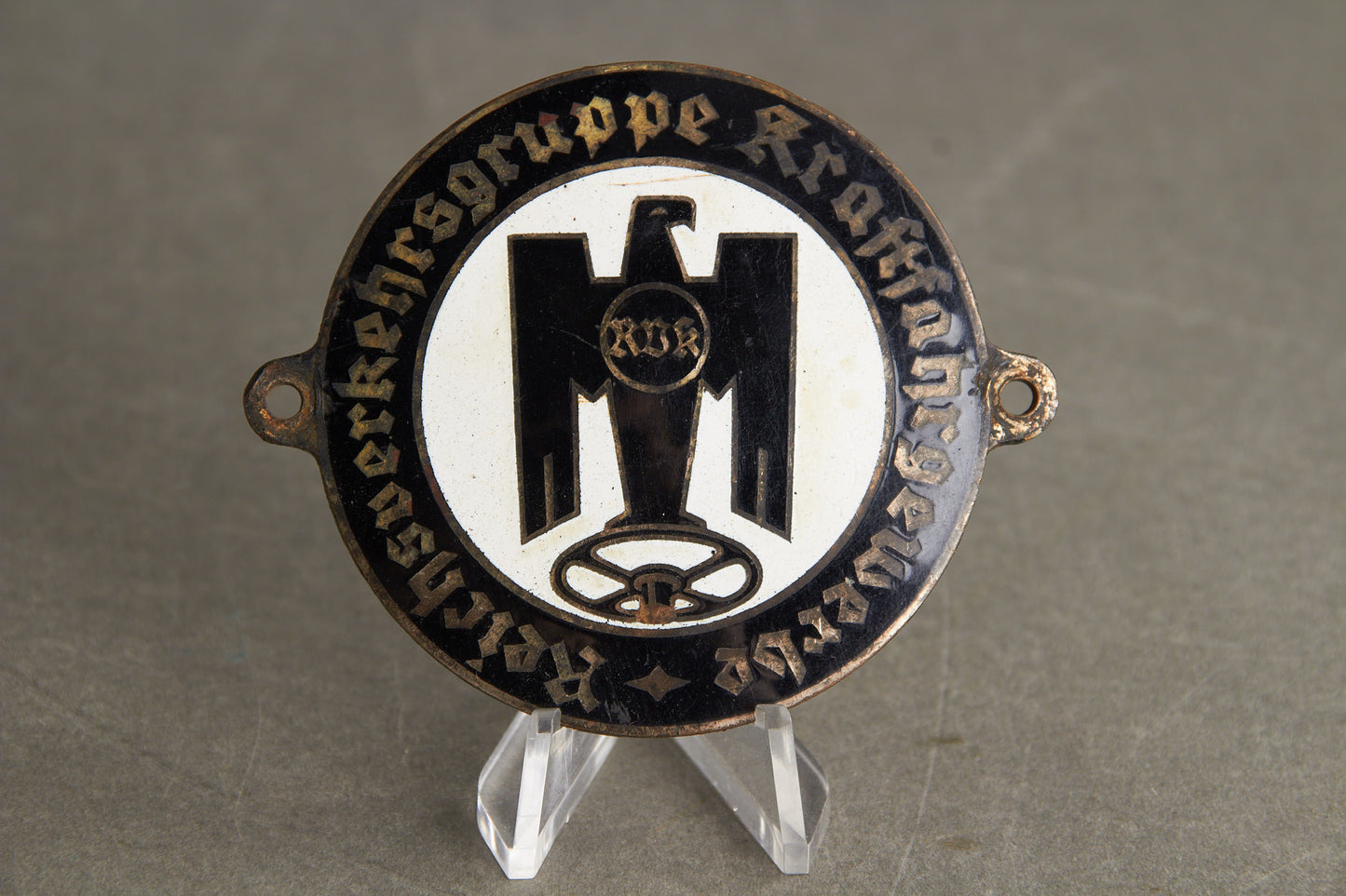 RVK (Reichsverkehrsgruppe Kraftfahrgewerbe) "Autoplakette". Original.