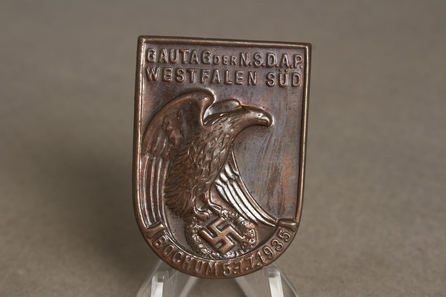Early NSDAP "Gautag" Tinnie from 1935. Original.