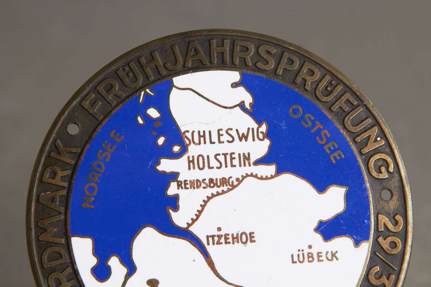 Early NSKK Nordmark Schleswig Holstein "Plakette" from 1939. Rare. Original.