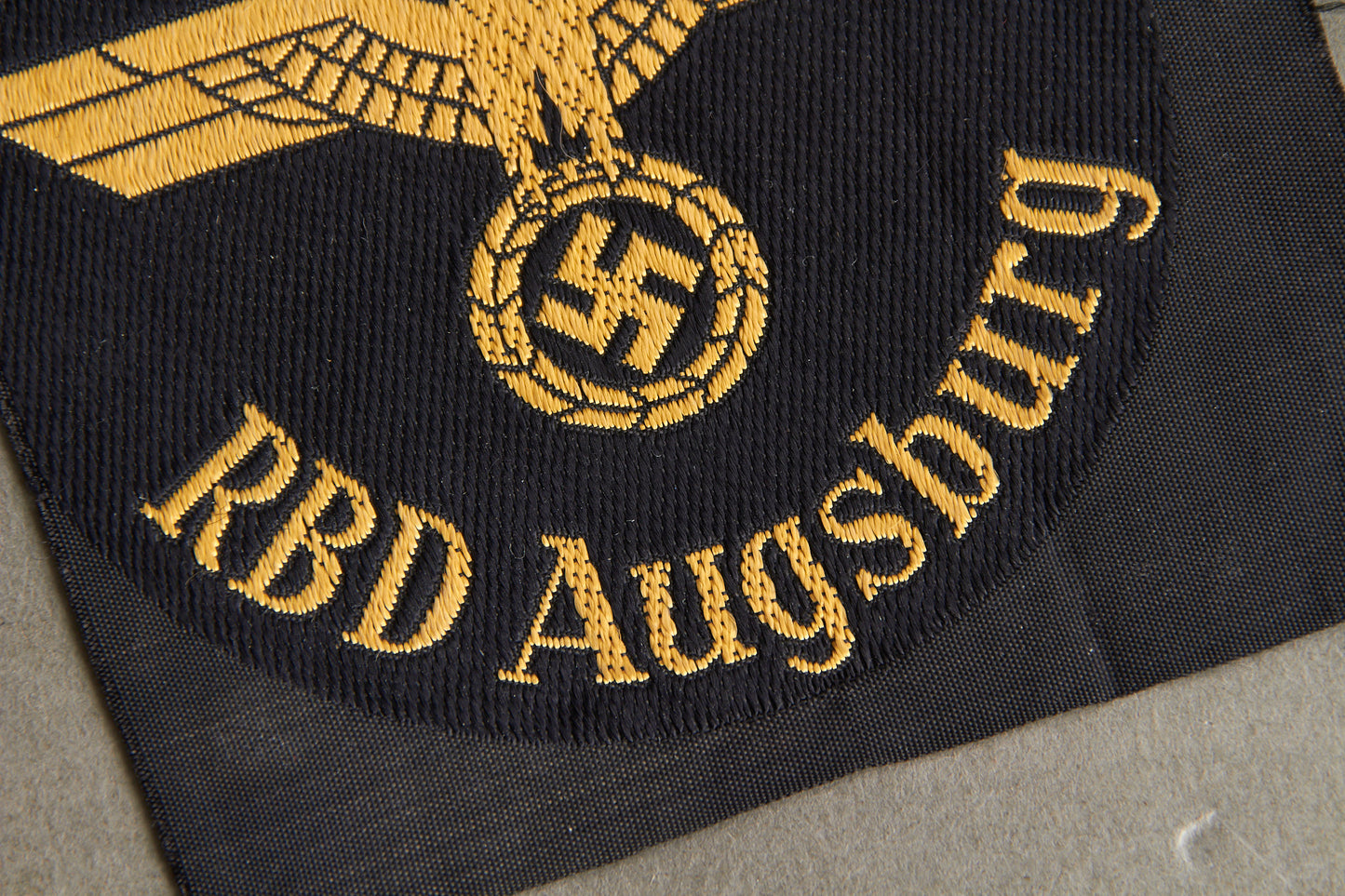 Reichsbahn "RBD Augsburg" Sleeve Insignia. Original.