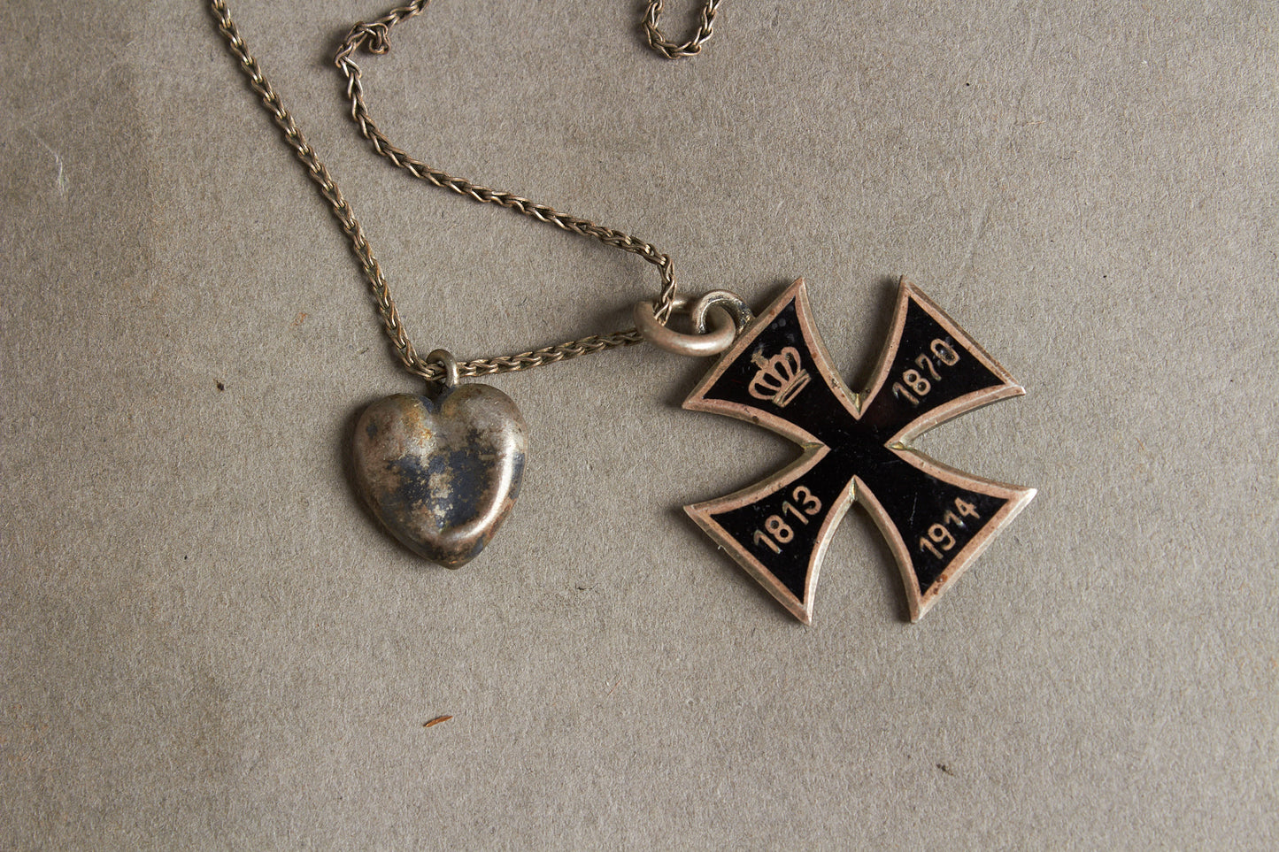 Patriotic Iron Cross Necklace. Original.