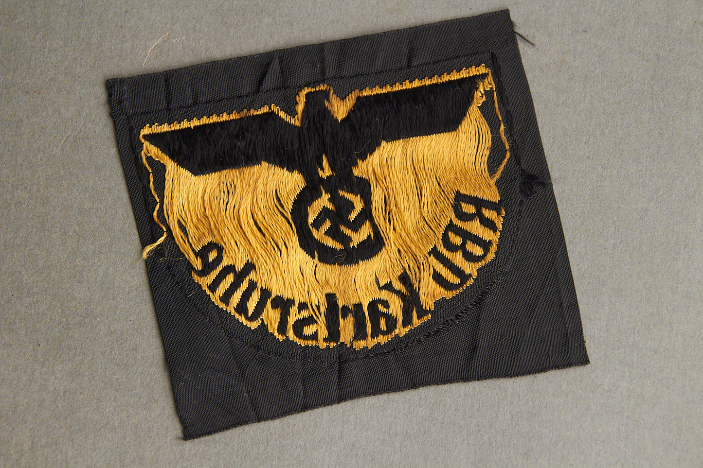 Reichsbahn "RBD Karlsruhe" Sleeve Insignia. Original.