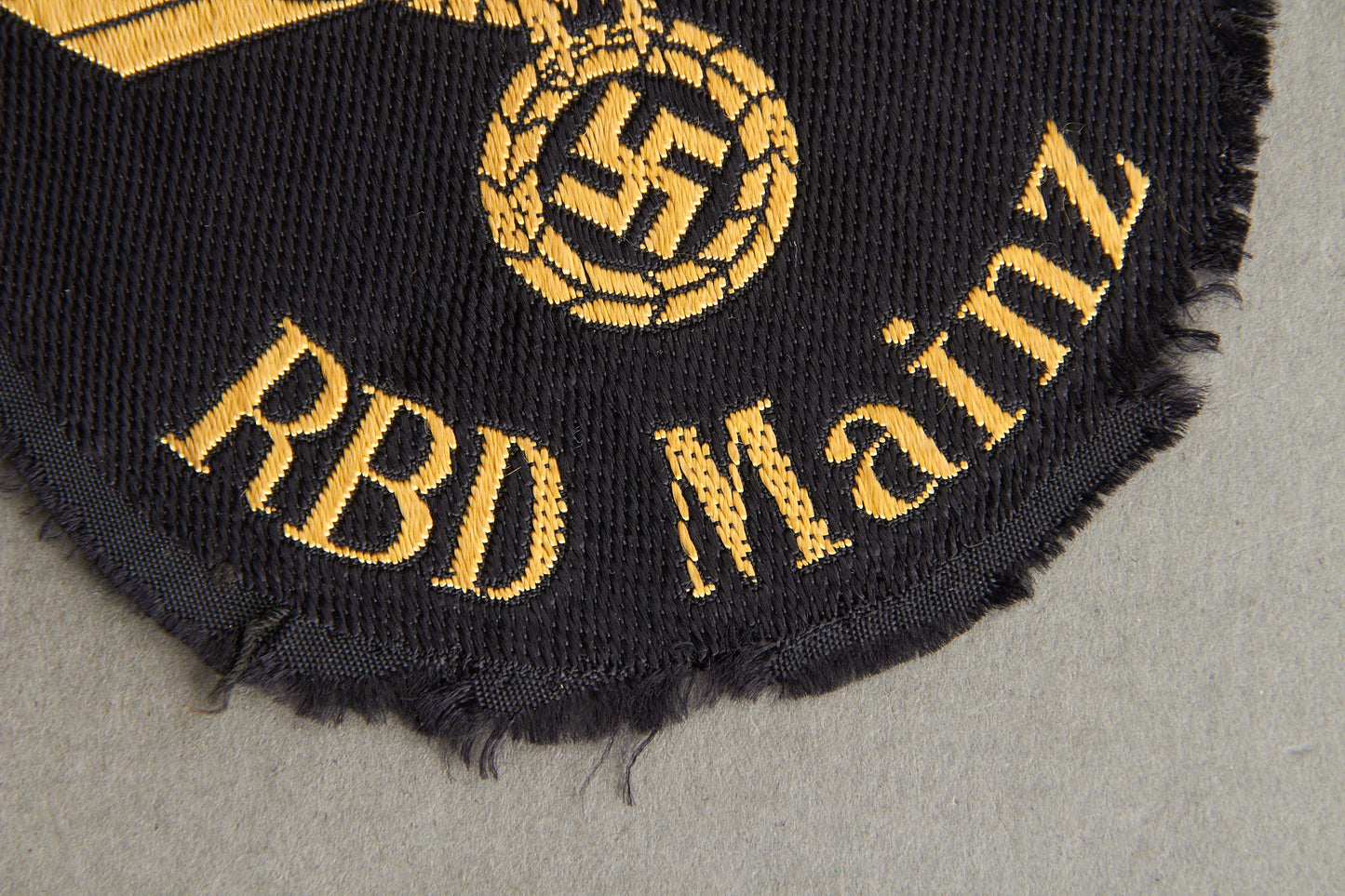 Reichsbahn "RBD Mainz" Sleeve Insignia. Original.