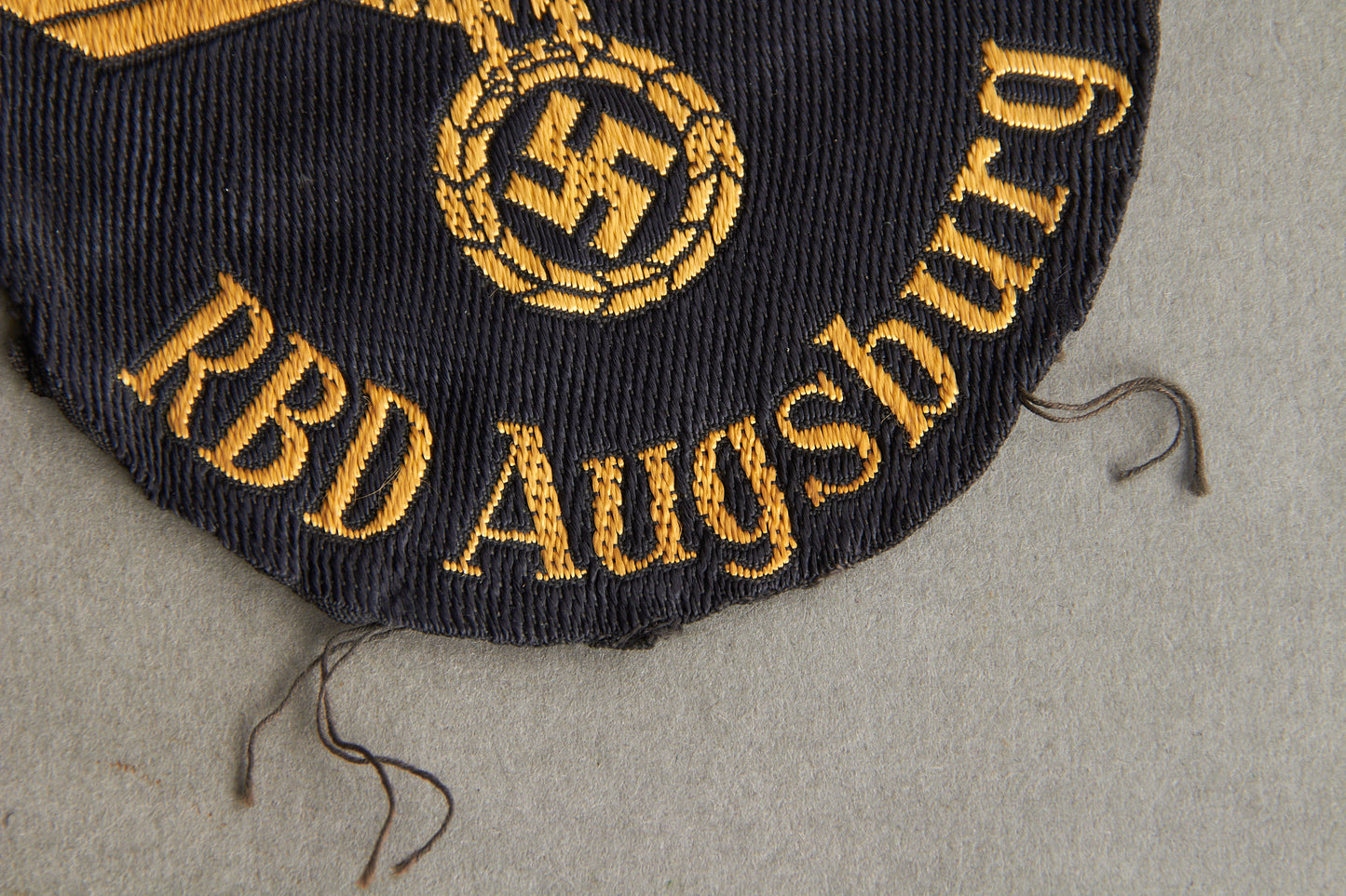 Reichsbahn "RBD Augsburg" Sleeve Insignia. Original.