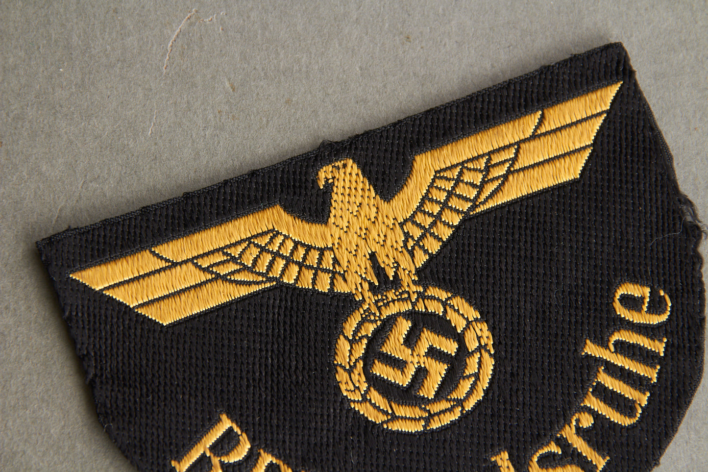 Reichsbahn "RBD Karlsruhe" Sleeve Insignia. Original.