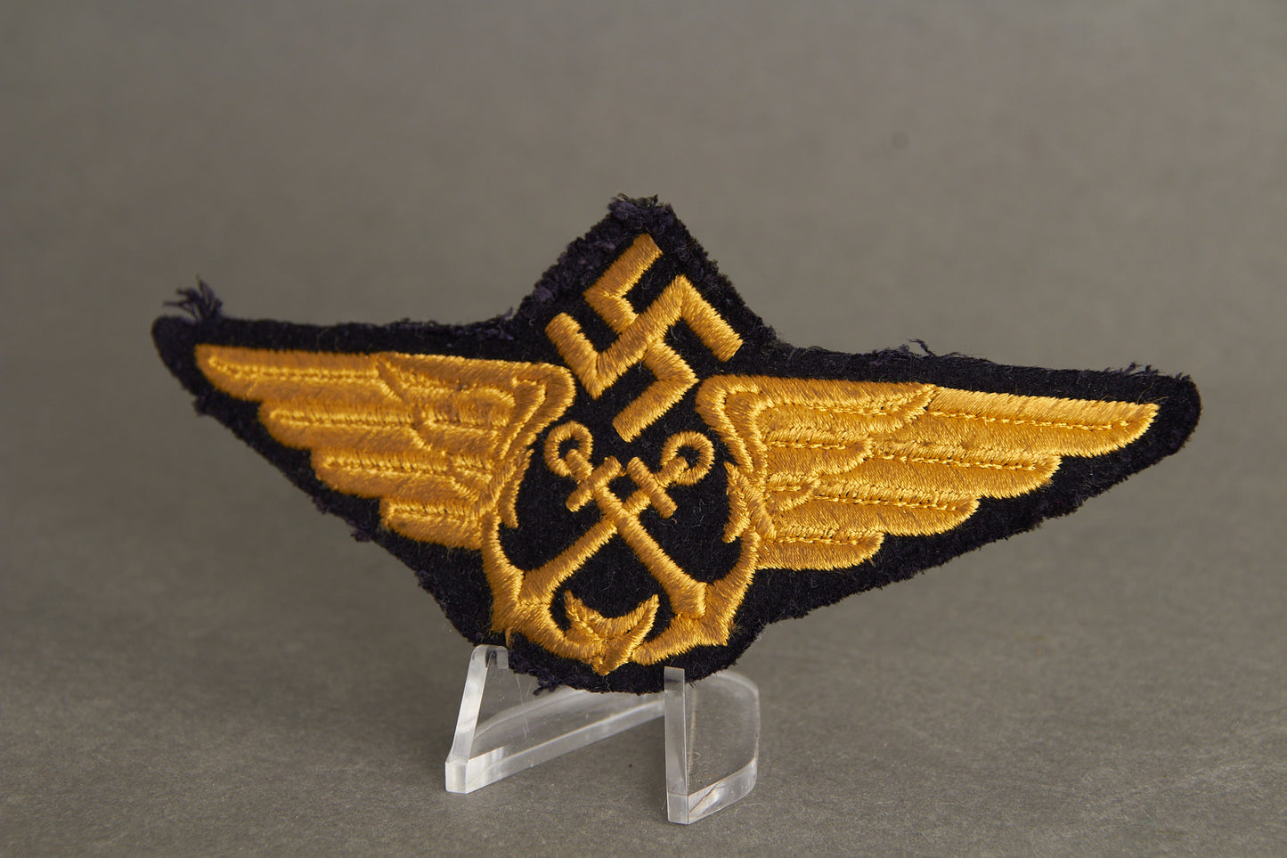 Early Luftwaffe "Seenotdienst" (Maritime Air-Sea Rescue) Pilot Officer Cap Badge. Rare! Original.