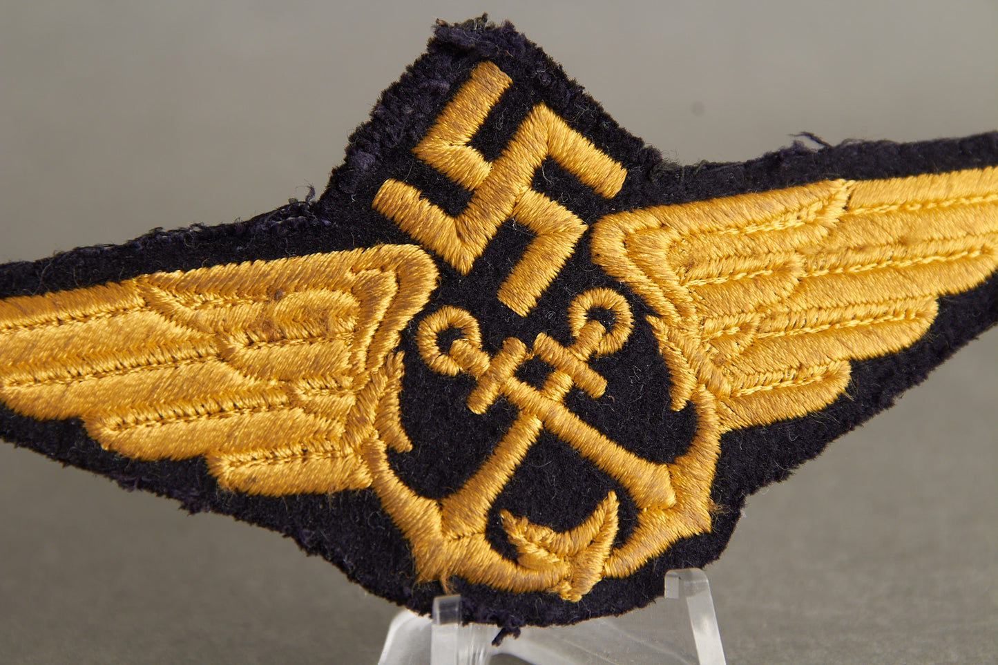 Early Luftwaffe "Seenotdienst" (Maritime Air-Sea Rescue) Pilot Officer Cap Badge. Rare! Original.